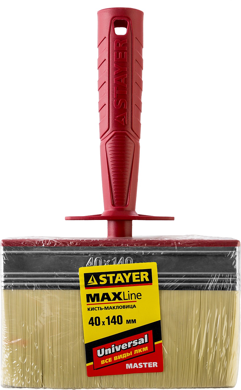 STAYER UNIVERSAL, 4 х 14 см, светлая щетина, пластмассовый корпус, все виды ЛКМ, макловица (01824-14) — фото 3