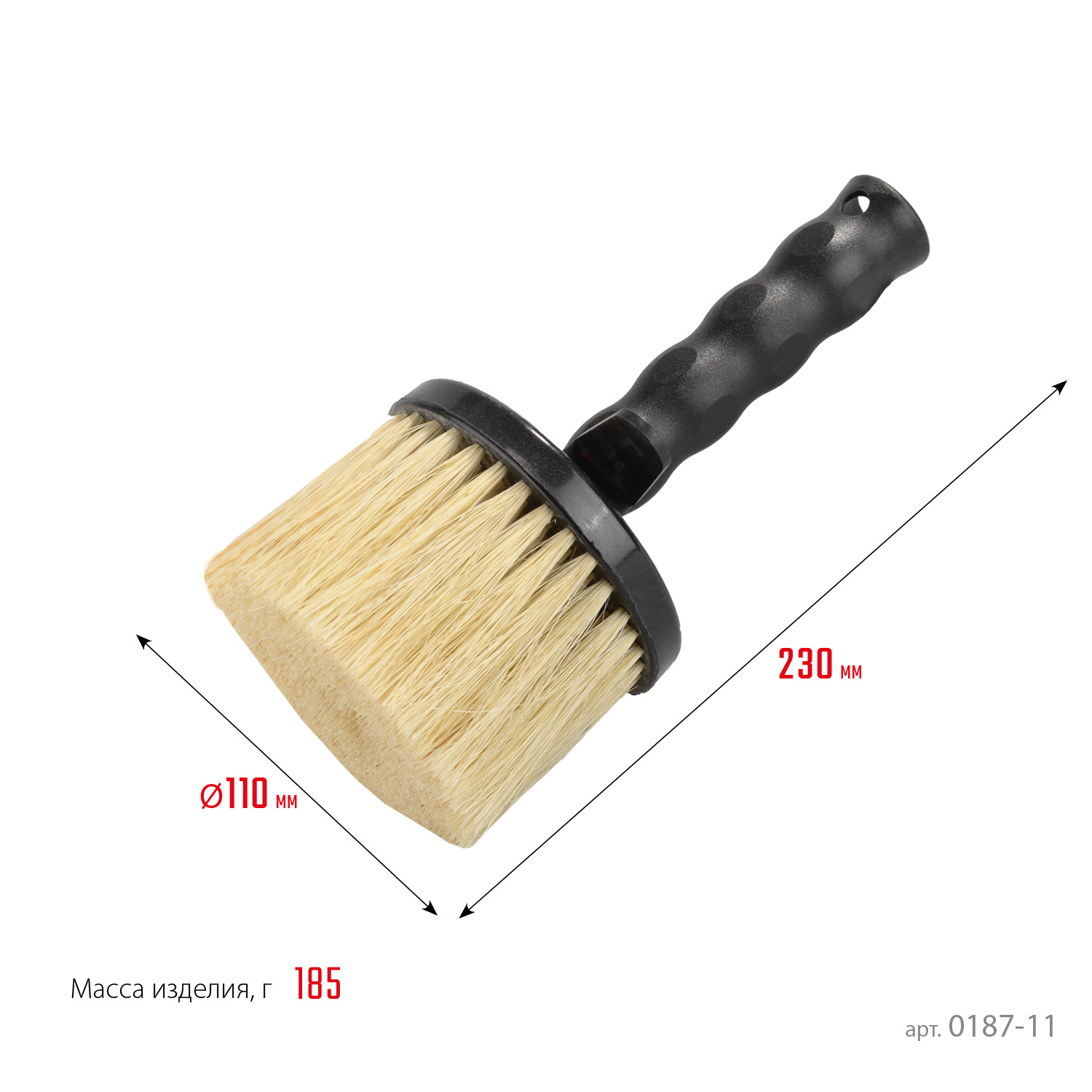 STAYER PROLine, 110 мм, щетина из натурального растительного волокна, круглая, битумная, все виды ЛКМ, макловица, Professional (0187-11) — фото 3