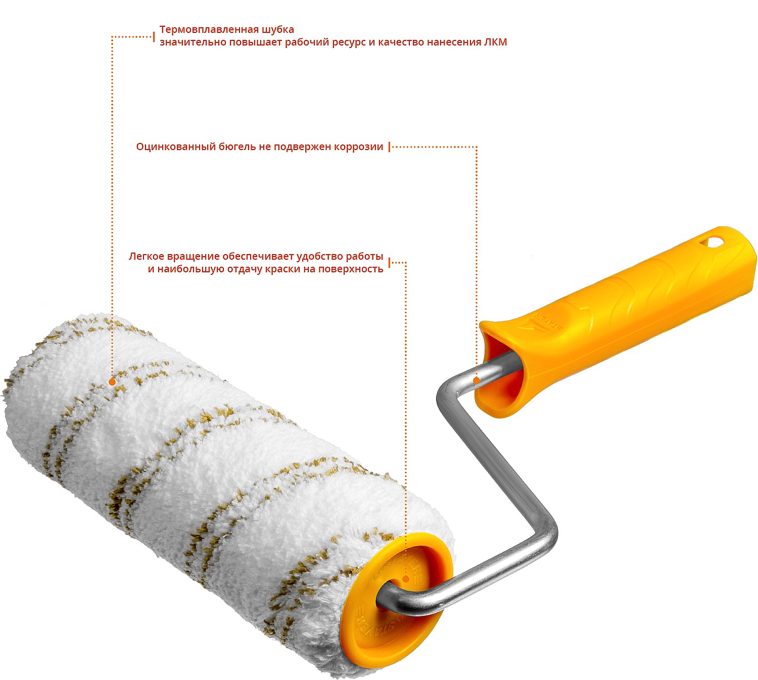 STAYER MICROTEX, 48 х 180 мм, бюгель 8 мм, ворс 9 мм, для агрессивных сред, малярный валик, Professional (0341-18) — фото 2