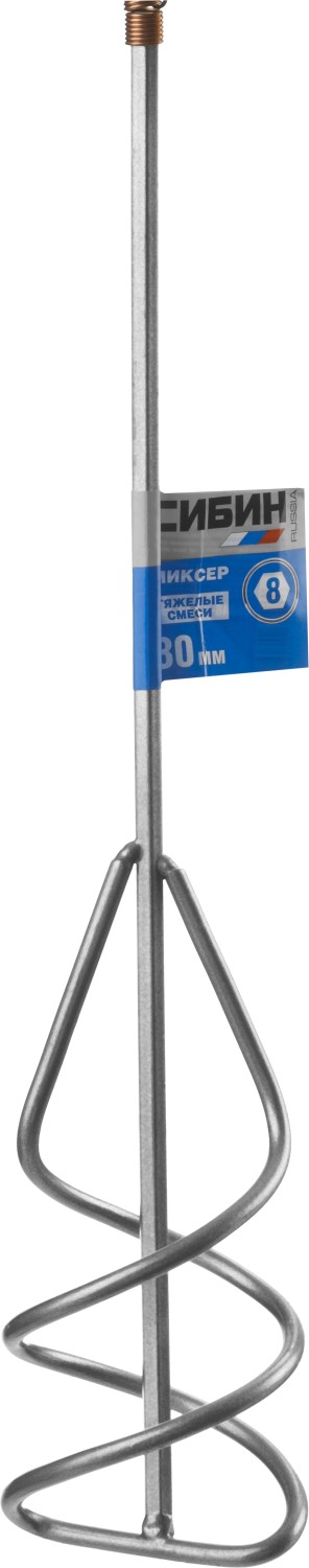 СИБИН 80 х 400 мм, шестигранный хвостовик, миксер для песчано-гравийных смесей (06048-08-40) — фото 3