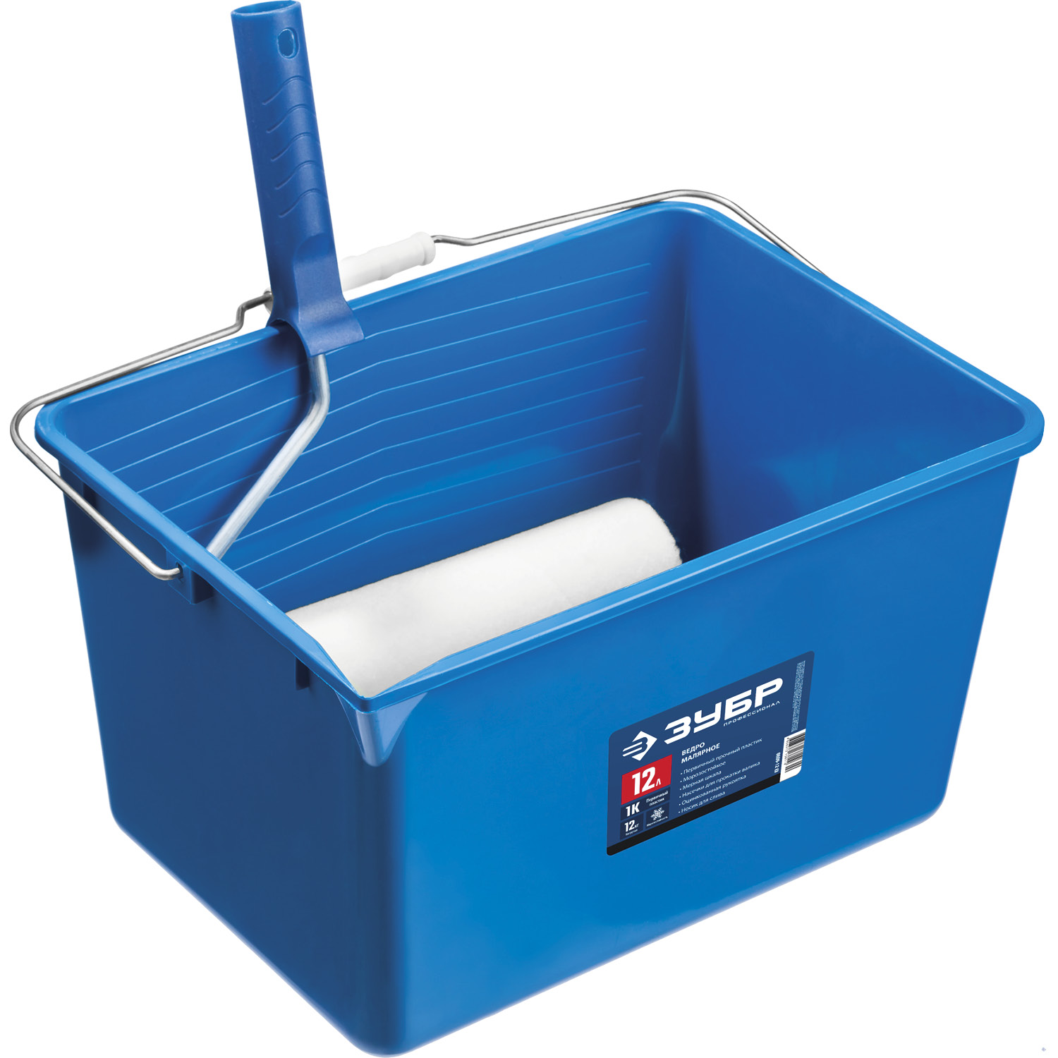 ЗУБР 12 л, высокопрочное, малярное пластиковое ведро, Профессионал (0609-12) — фото 6