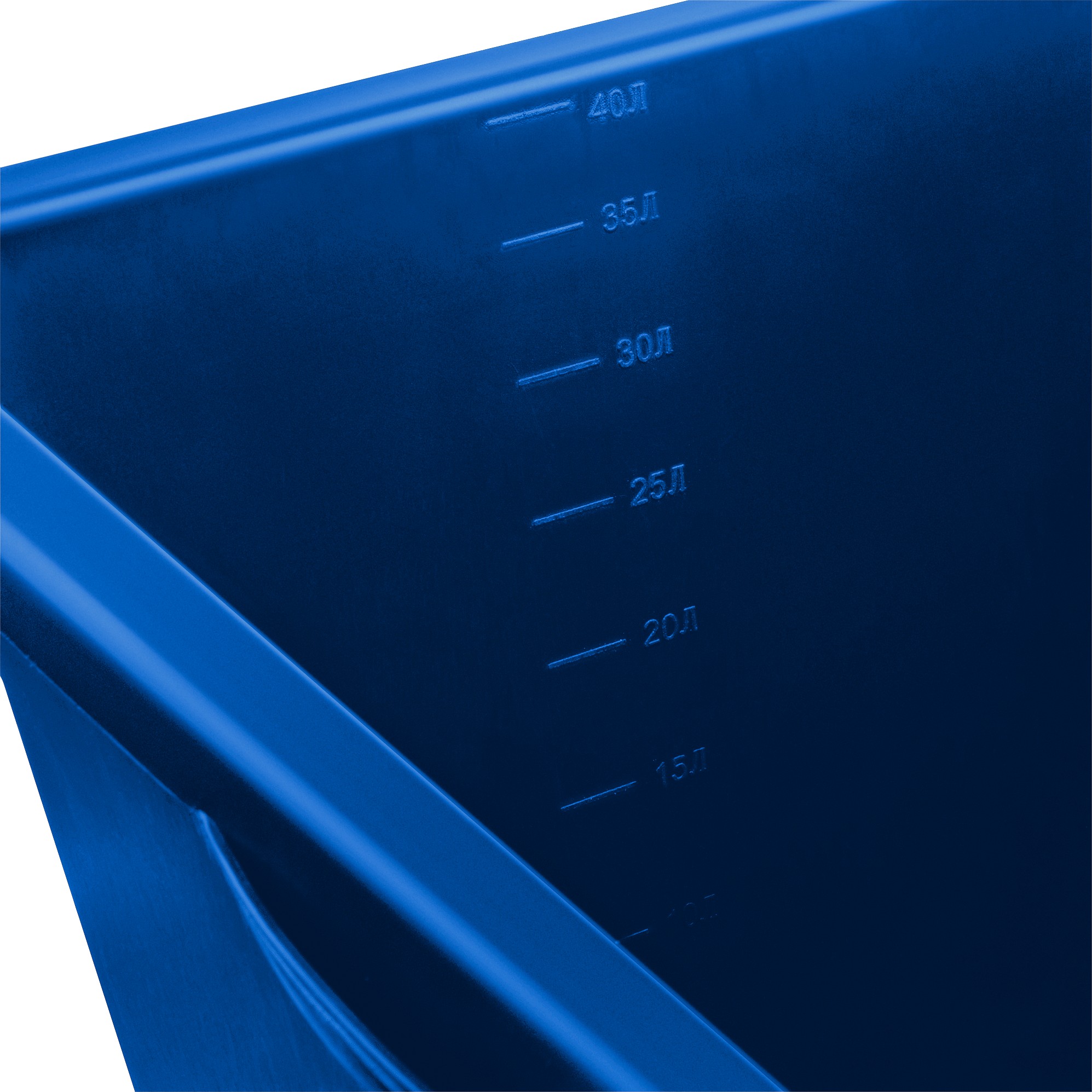 ЗУБР 40 л, первичный высокопрочный пластик, усиленный прямоугольный строительный таз (06096-45) — фото 5