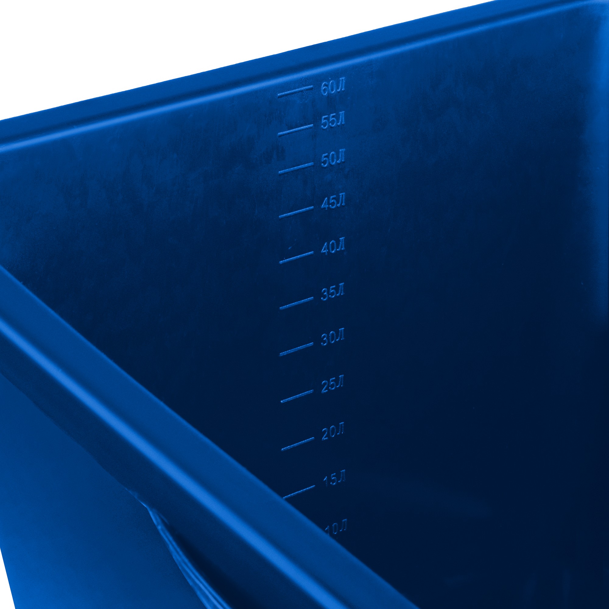 ЗУБР 60 л, первичный высокопрочный пластик, усиленный прямоугольный строительный таз (06096-65) — фото 5