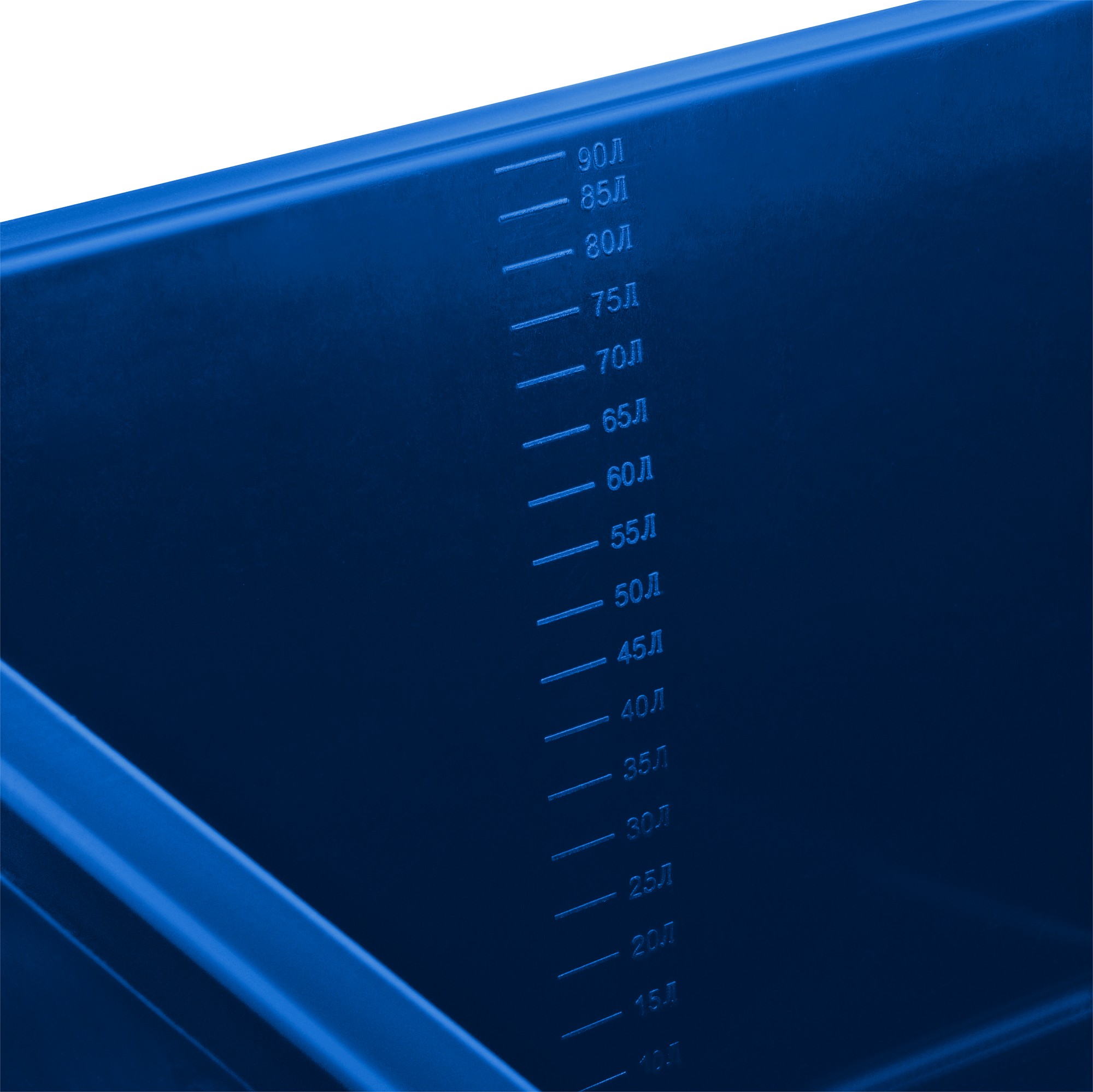 ЗУБР 90 л, первичный высокопрочный пластик, усиленный прямоугольный строительный таз (06096-90) — фото 5