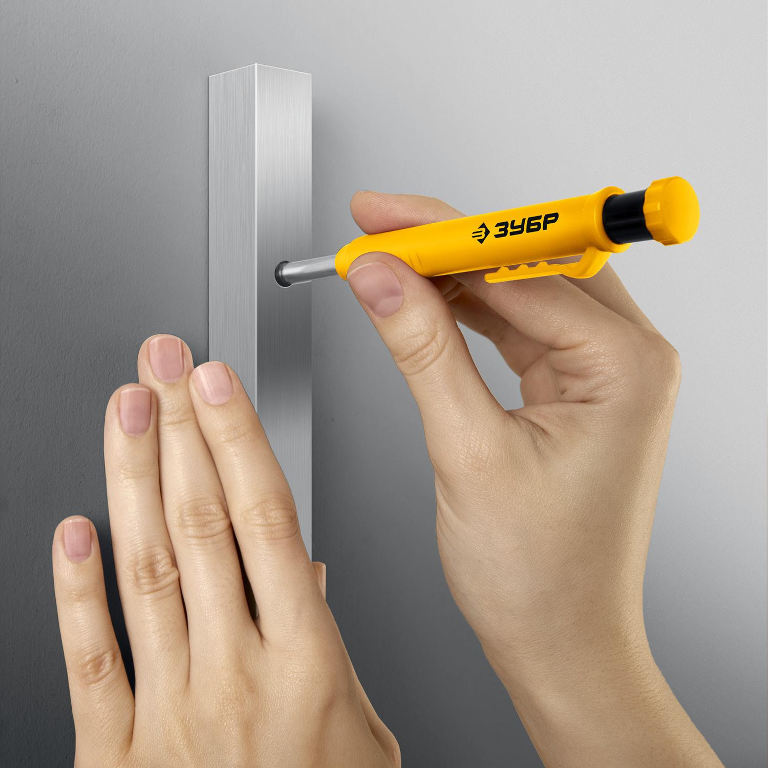 ЗУБР АСК желтый, d 2,8 мм, HB, 6 сменных грифелей, автоматический карандаш (06311-5) — фото 7