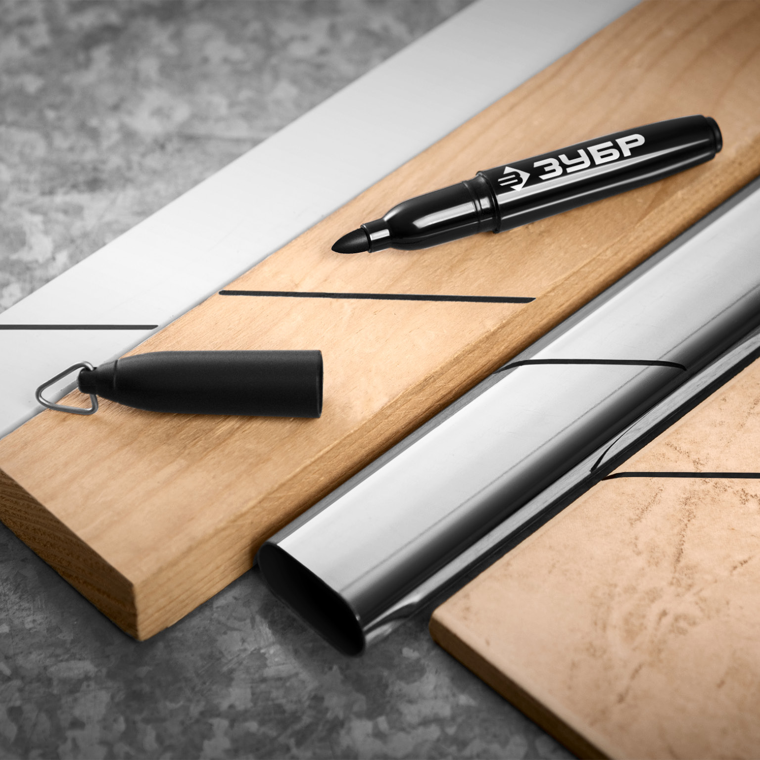 ЗУБР Мини черный, 1-3 мм, 80 шт, перманентный маркер (06331-2) — фото 5