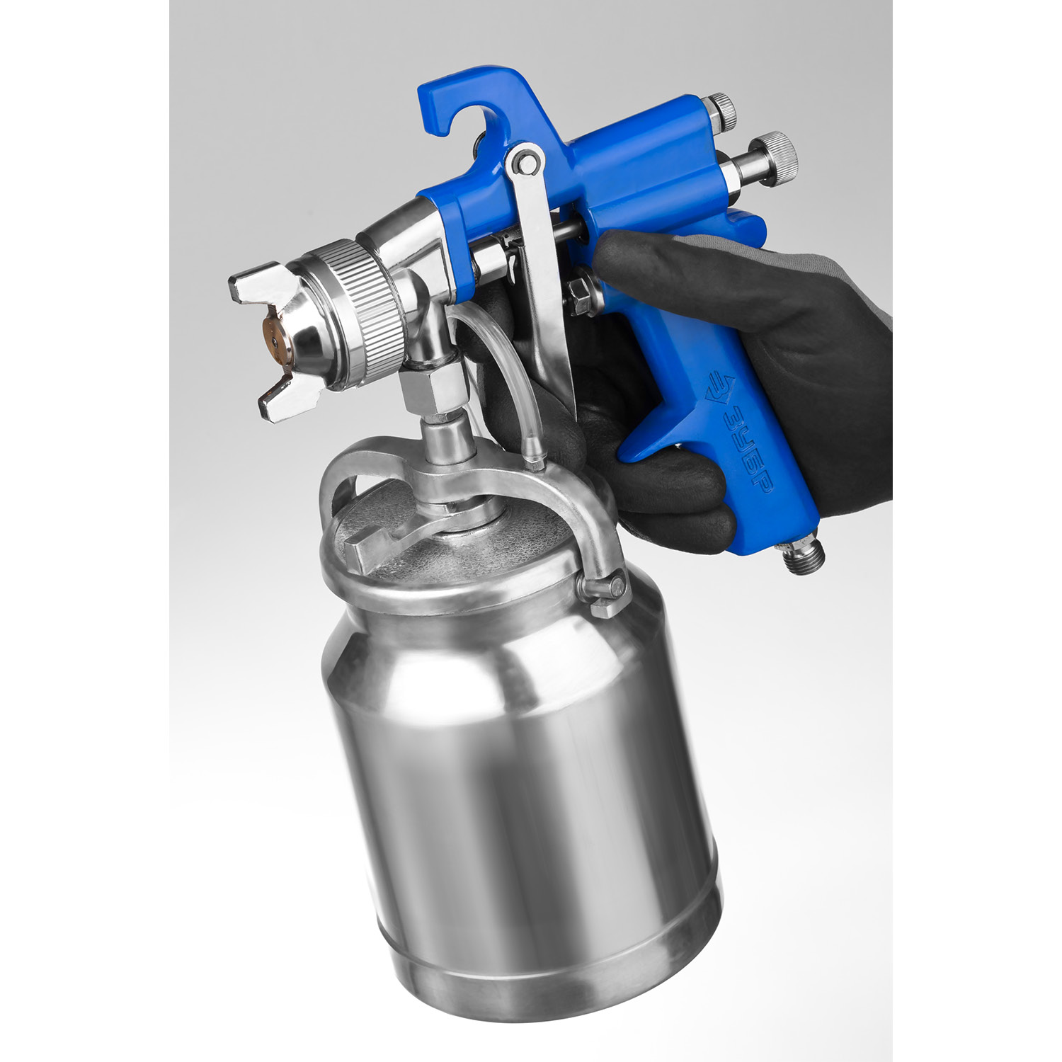 ЗУБР PRO 350N, 1.8 мм, пневматический краскопульт с нижним бачком, Профессионал (06451-1.8) — фото 7