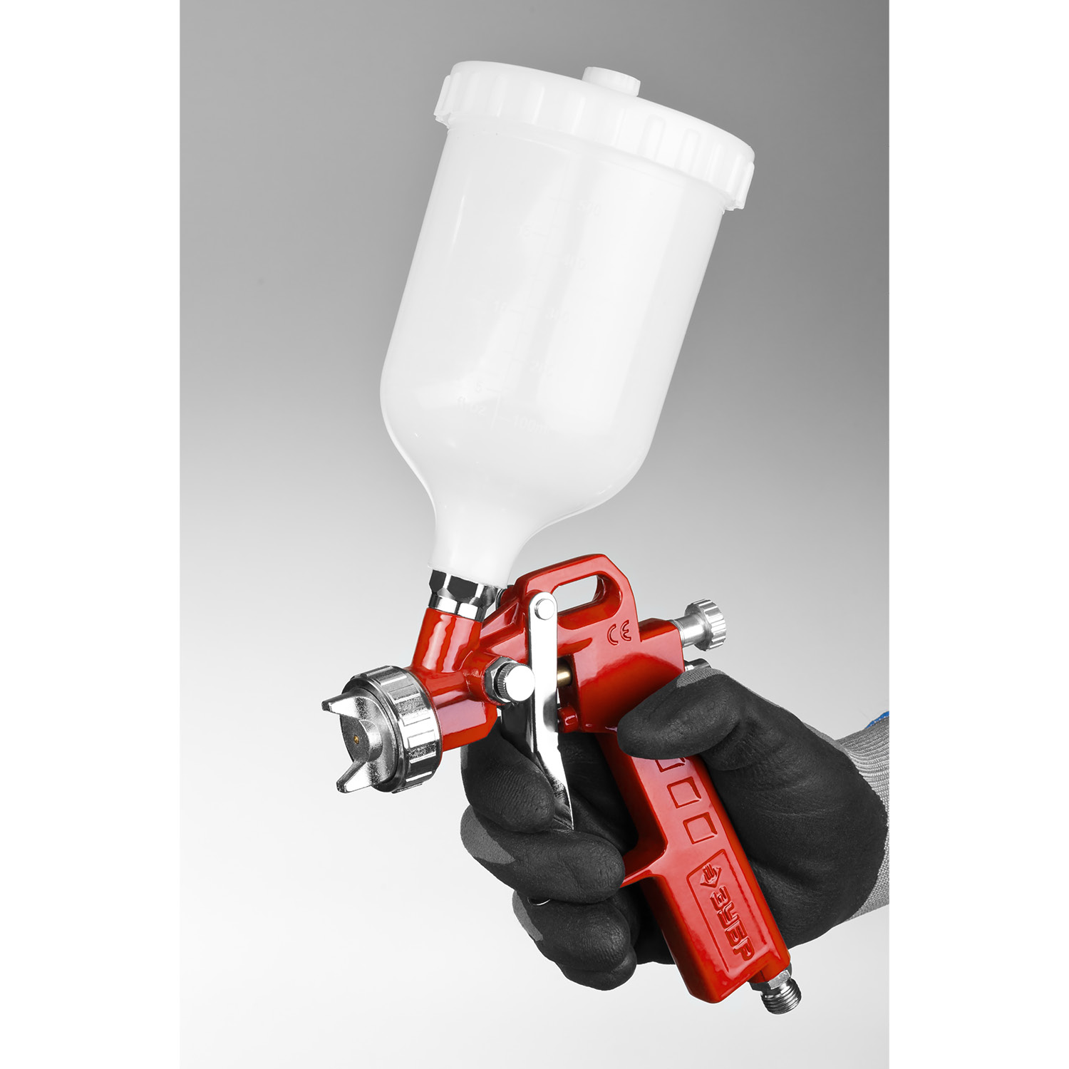 ЗУБР MS 200, 1.3 мм, пневматический краскопульт с верхним бачком (06455-1.3) — фото 7