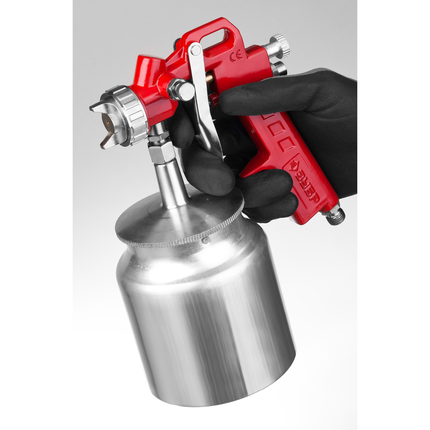 ЗУБР MS 200N, 1.3 мм, пневматический краскопульт с нижним бачком (06456-1.3) — фото 7