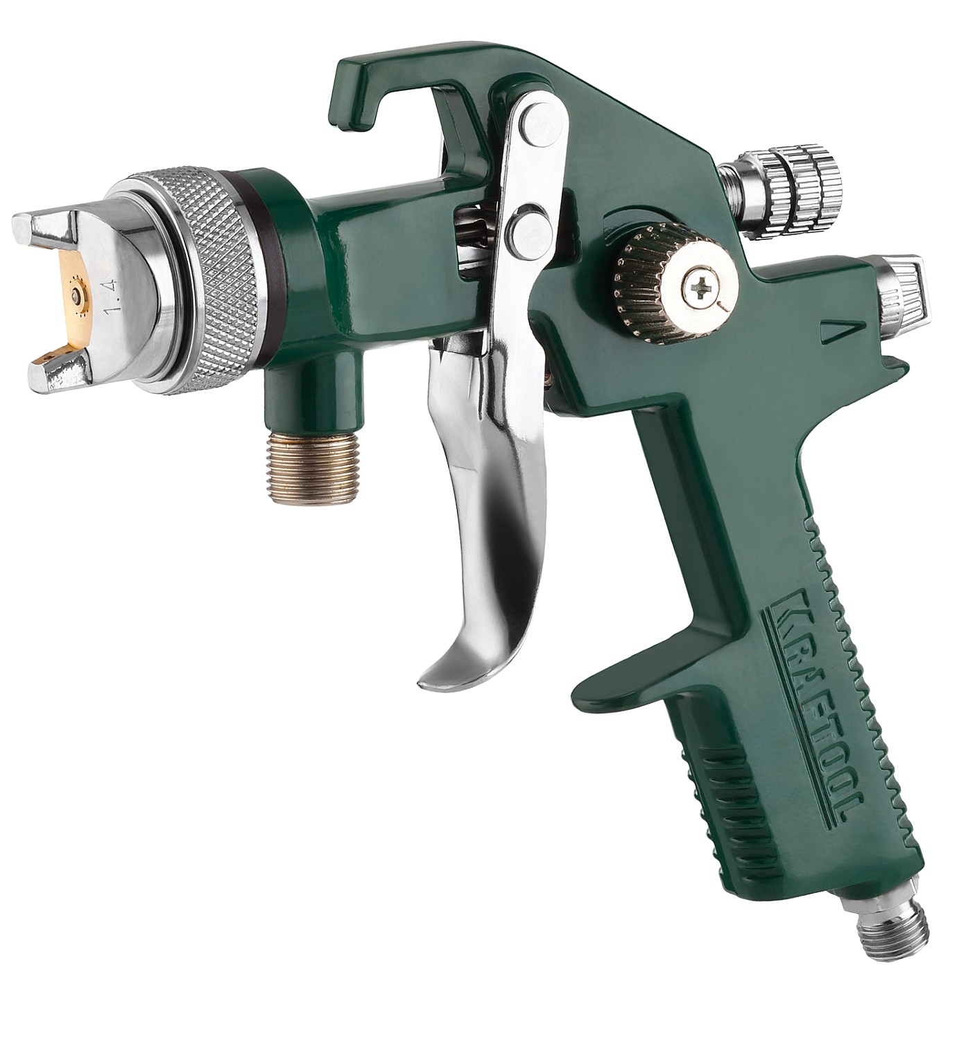 KRAFTOOL AirKraft, HVLP, 1.4мм, пневматический краскопульт с нижним бачком (06520-1.4) — фото 2