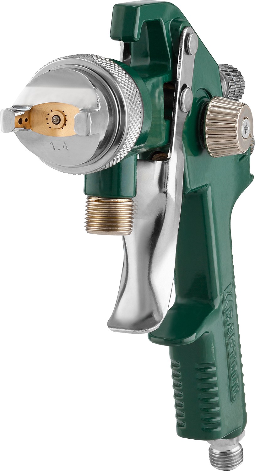 KRAFTOOL AirKraft, HVLP, 1.4мм, пневматический краскопульт с нижним бачком (06520-1.4) — фото 3