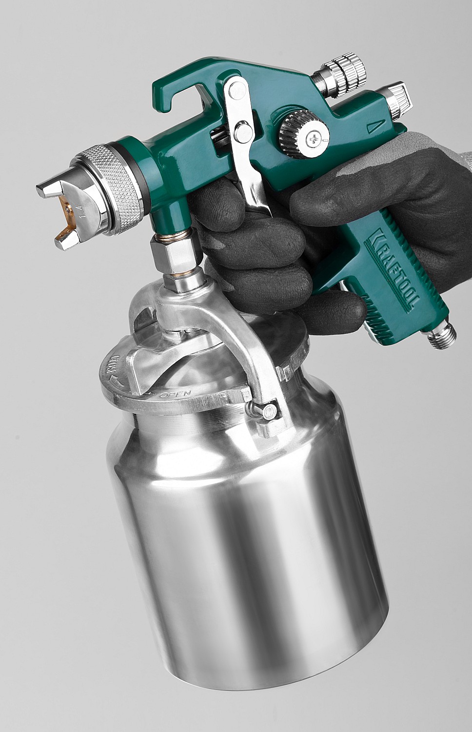 KRAFTOOL AirKraft, HVLP, 1.4мм, пневматический краскопульт с нижним бачком (06520-1.4) — фото 4