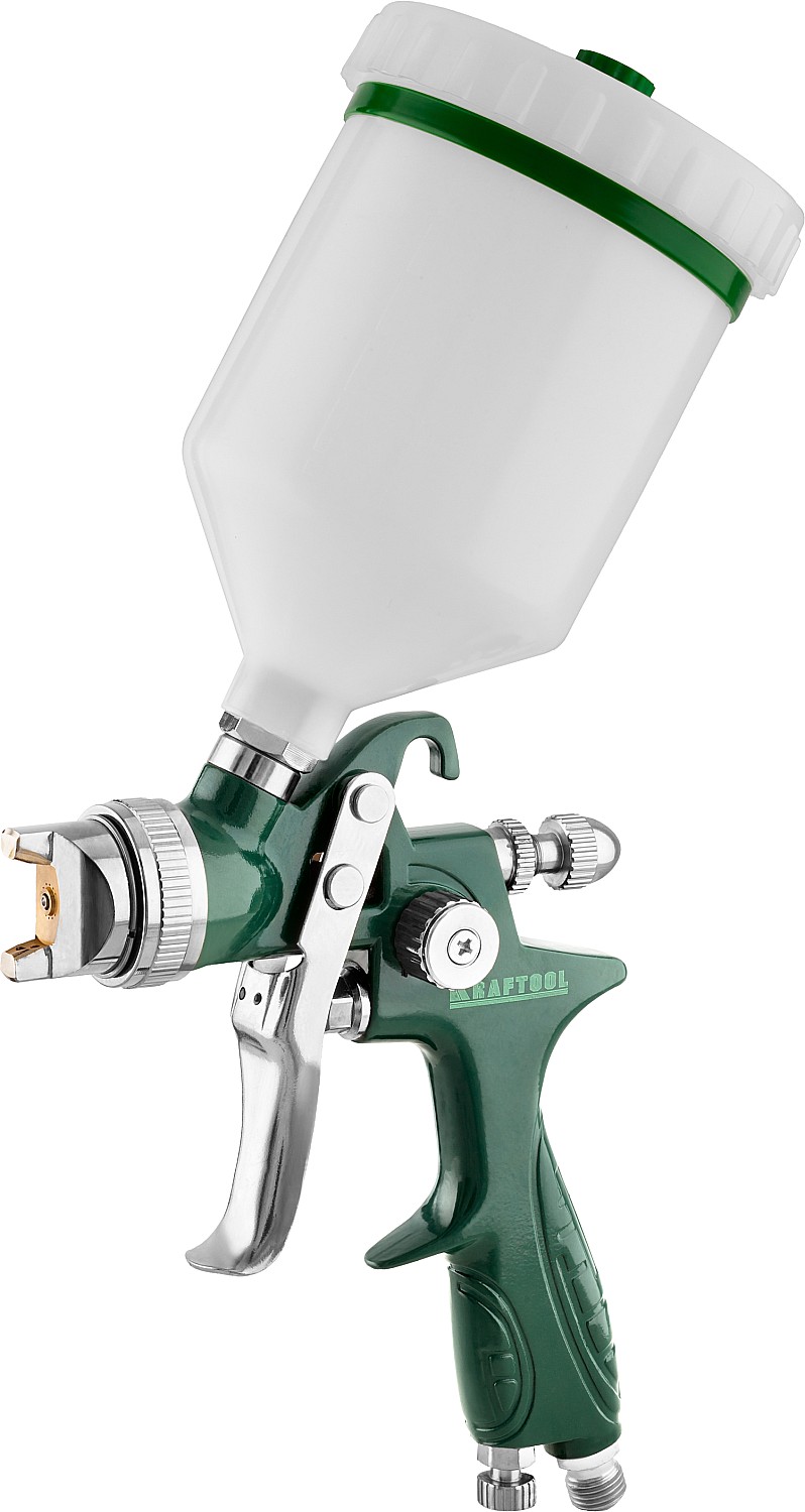 KRAFTOOL AirKraft, HVLP, 1.7 мм, пневматический краскопульт с верхним бачком (06522-1.7) — фото 2
