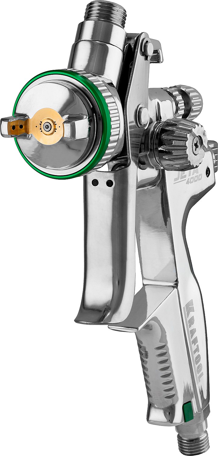 KRAFTOOL JETA 4000, HVLP, 1.3 мм, пневматический краскопульт с верхним бачком (06555-1.3) — фото 3
