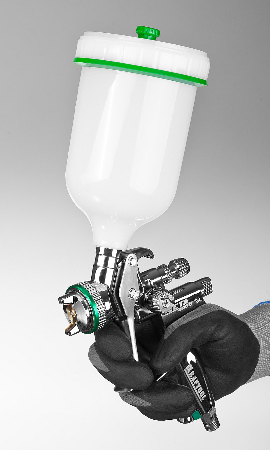 KRAFTOOL JETA 4000, HVLP, 1.3 мм, пневматический краскопульт с верхним бачком (06555-1.3) — фото 4