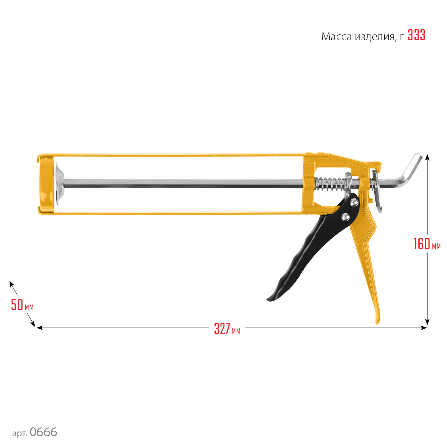 STAYER 310 мл, скелетный пистолет для герметика (0666) — фото 4