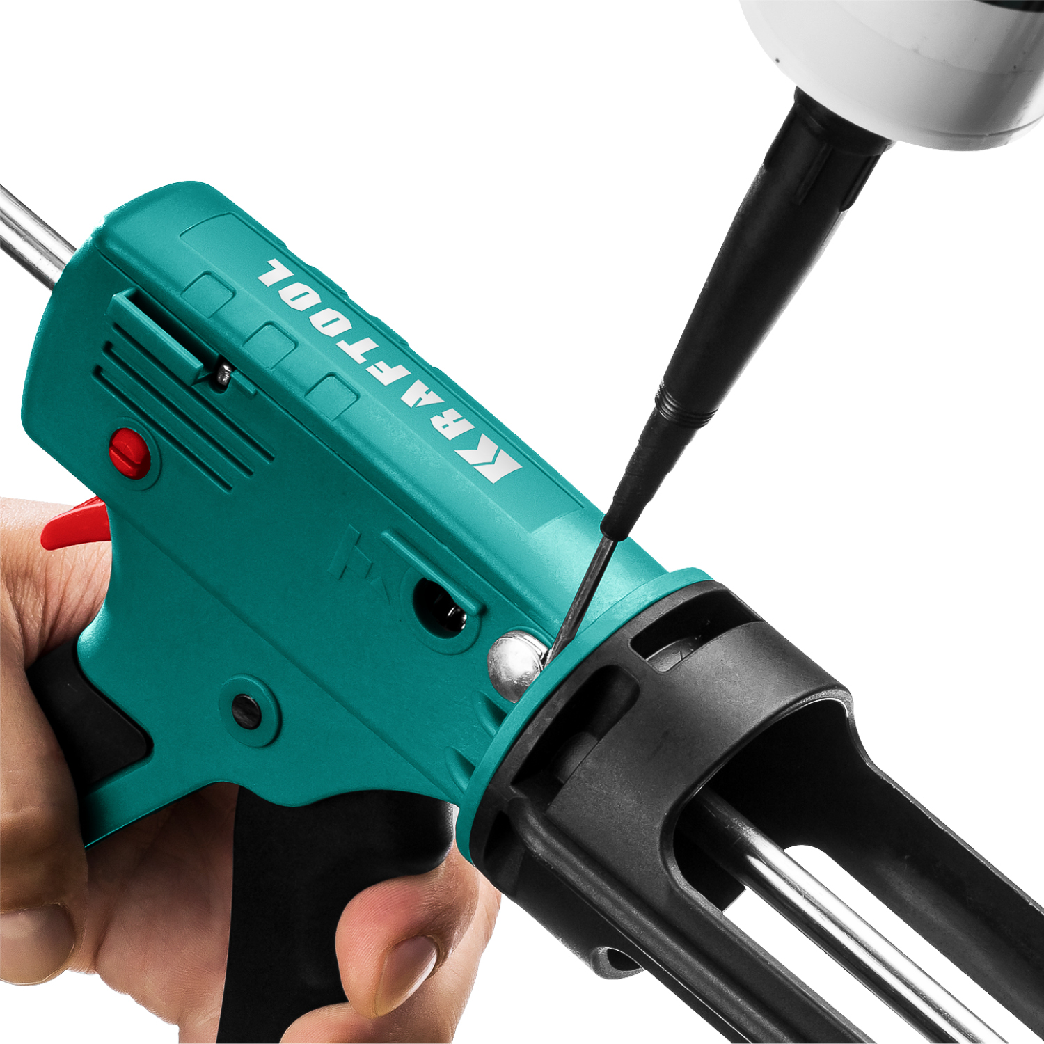 KRAFTOOL GRAND 2-in-1 310 мл, антикапельная система, скелетный пистолет для герметика (06674) — фото 7