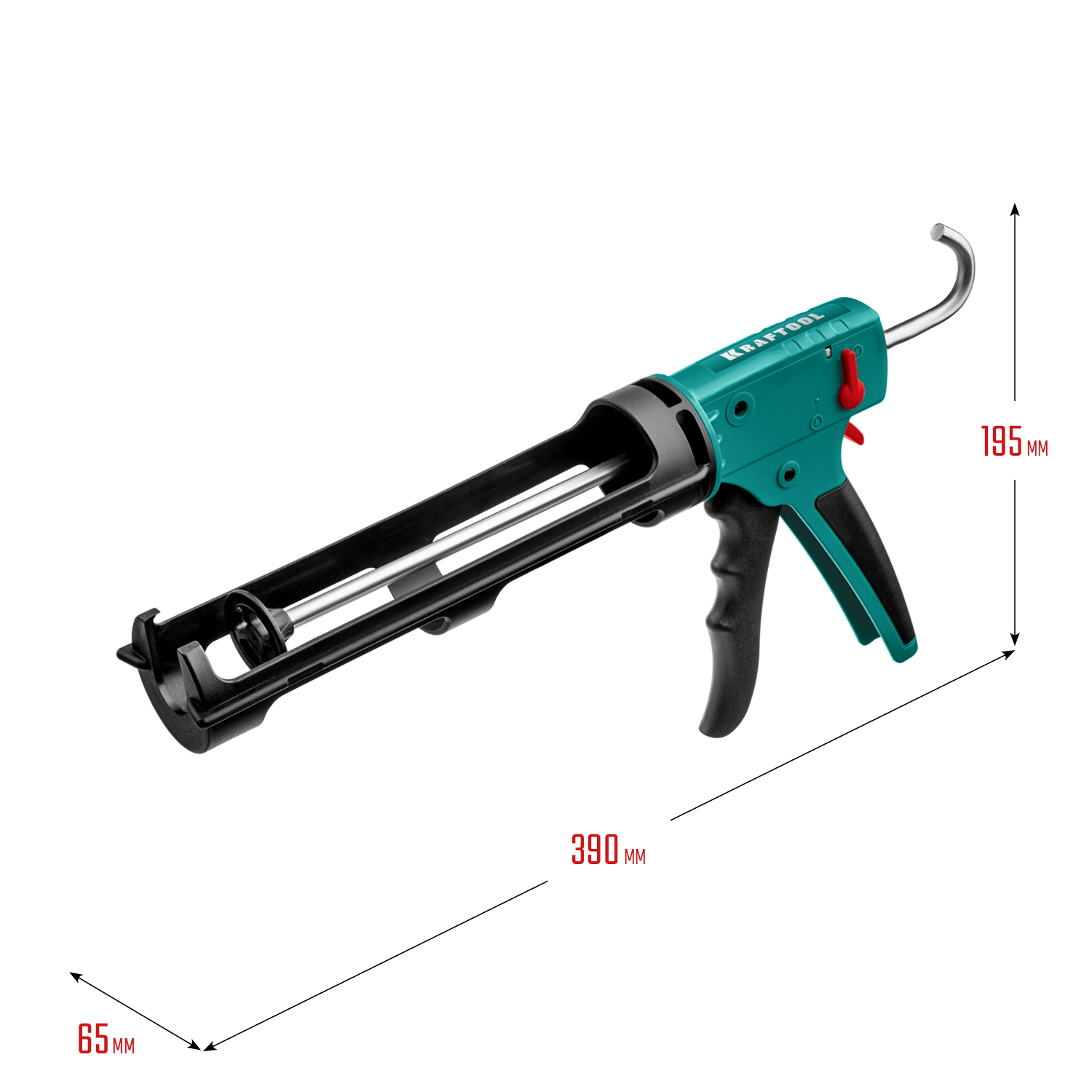 KRAFTOOL GRAND 2-in-1 310 мл, антикапельная система, скелетный пистолет для герметика (06674) — фото 9