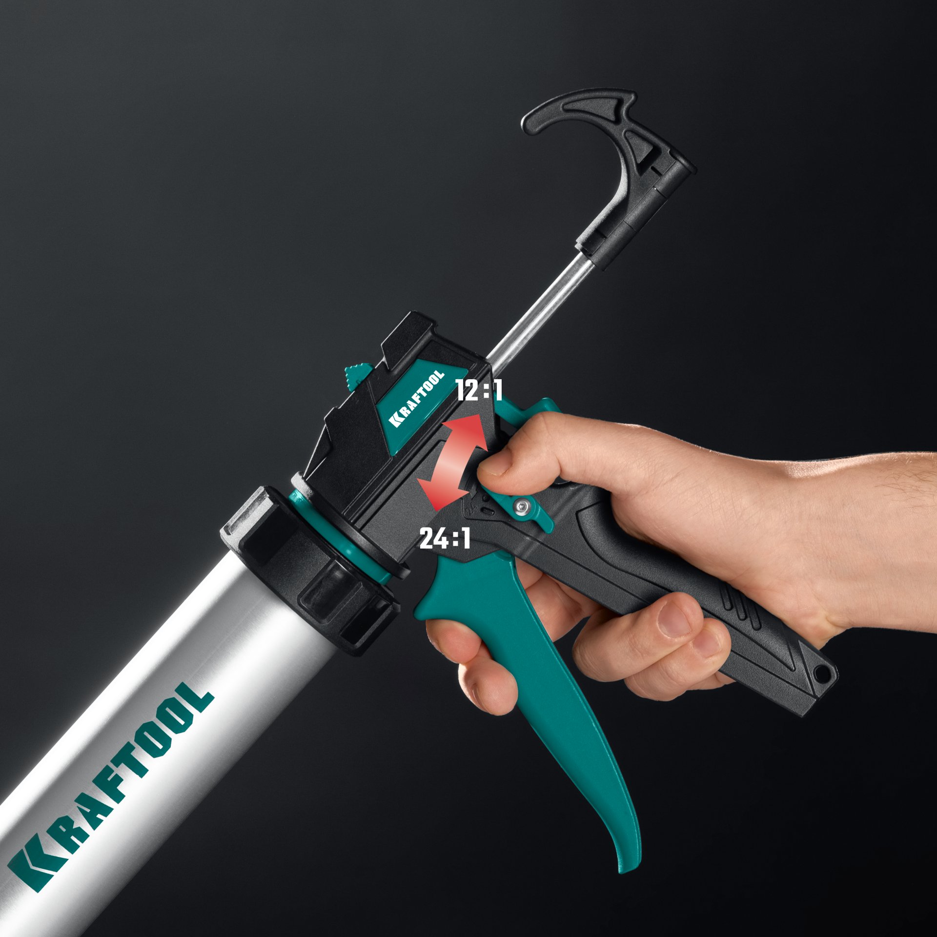 KRAFTOOL ULTRA 600 мл, прямой забор, регулировка силы давления, вариативная антикапельная система, закрытый пистолет для герметика (06677-60) — фото 7