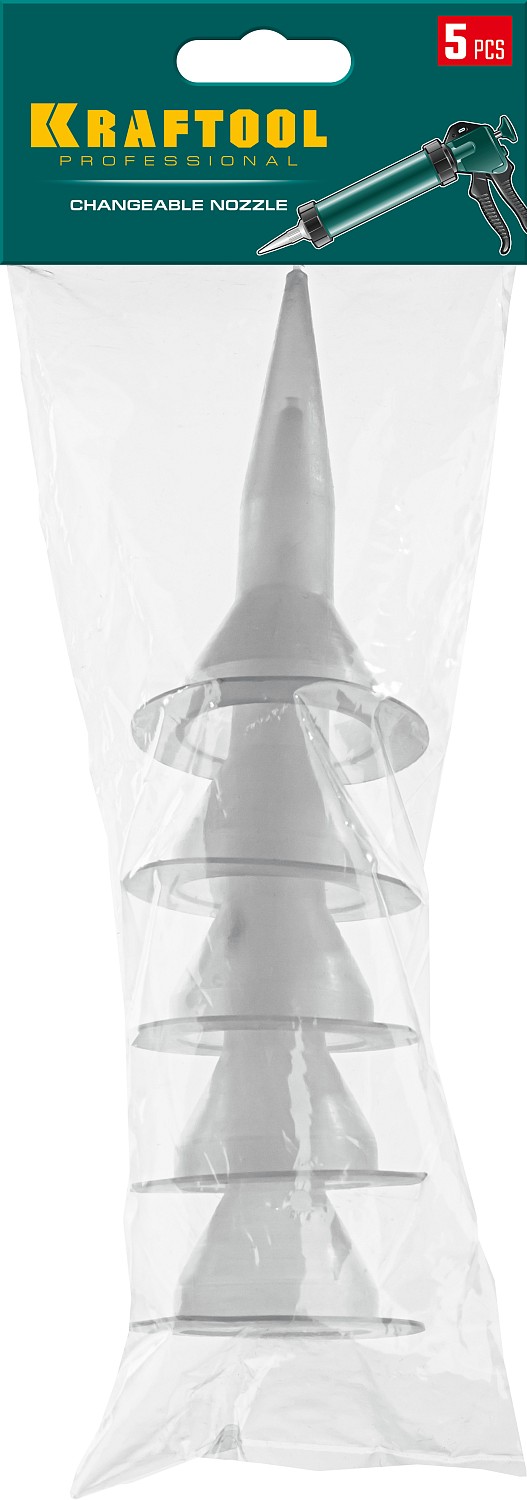 KRAFTOOL 5 шт., запасные сопла для закрытых пистолетов для герметика (06677-S) — фото 2