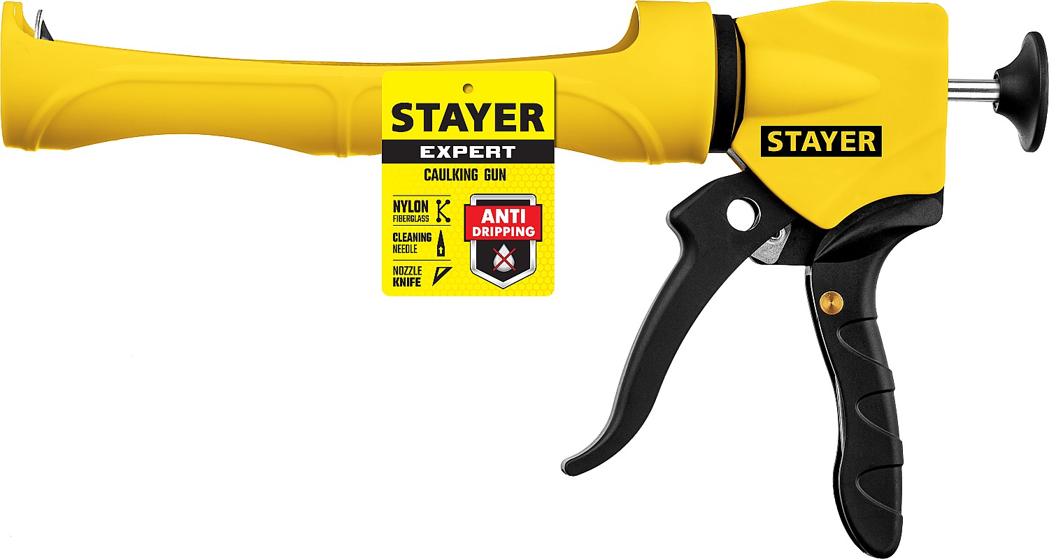 STAYER 310 мл, антикапельная система, легкий скелетный поворотный пистолет для герметика (06690) — фото 4