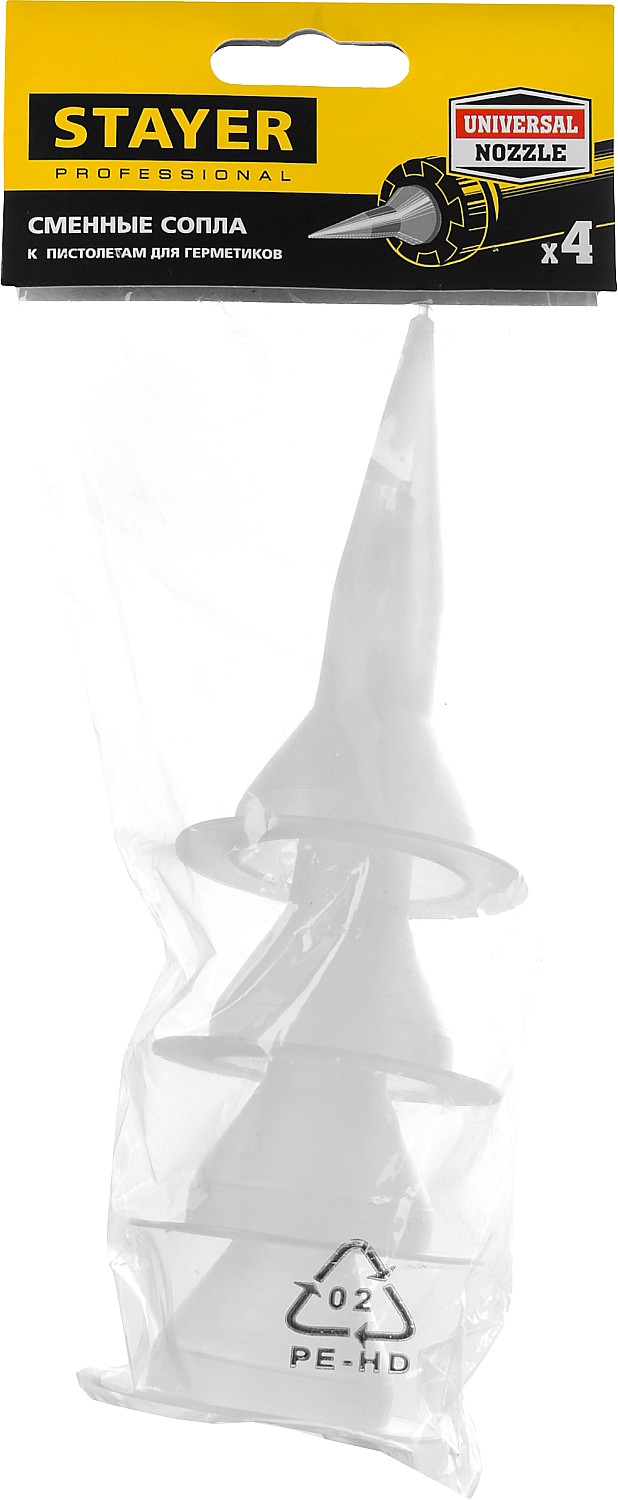 STAYER 4шт, запасные сопла для закрытых пистолетов для герметика (0673-S4) — фото 3