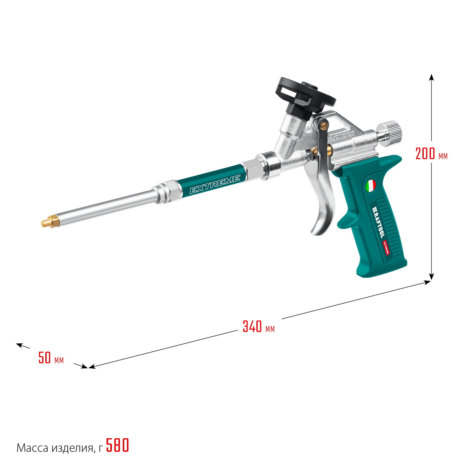 KRAFTOOL EXTREME, полностью разборный обслуживаемый пистолет для монтажной пены (06800) — фото 10