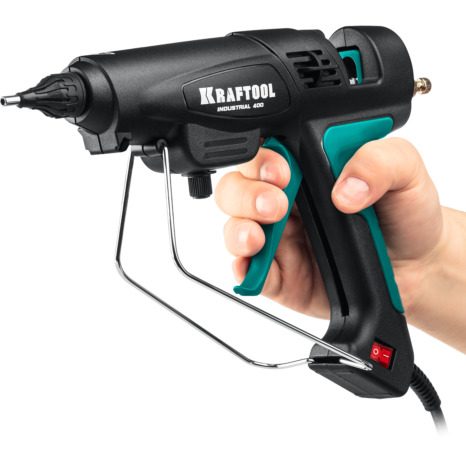 KRAFTOOL Industrial 400, d 11 - 12 мм, 50 г/мин, 130 - 230°C, электрический термоклеевой пистолет (06843-300-12) — фото 14