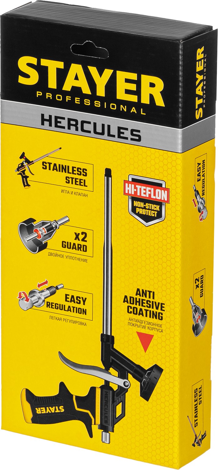STAYER Hercules, тефлоновый пистолет для монтажной пены, Professional (06861) — фото 3