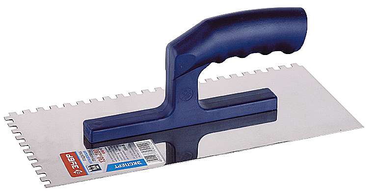 ЗУБР 130 х 280 мм, зуб 4 х 4 мм, штукатурная гладилка, Профессионал (0804-04) — фото 2