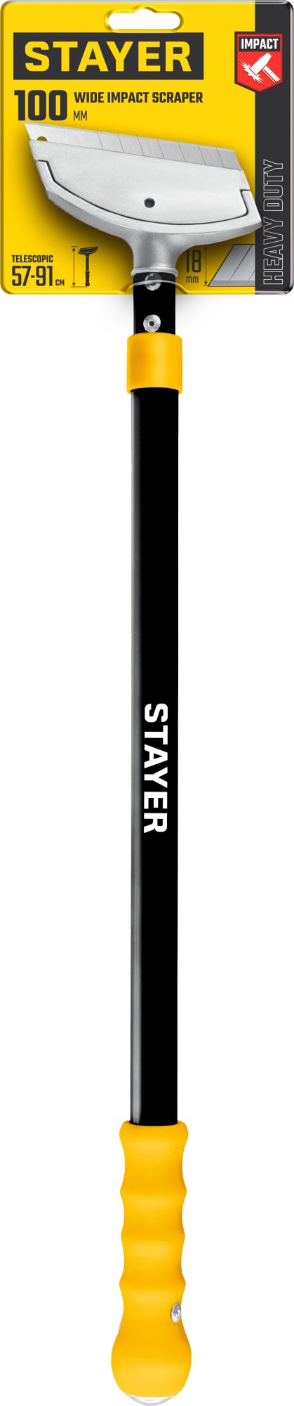 STAYER 100 мм, длина 570 - 910 мм, телескопический ударный скребок (08505) — фото 7