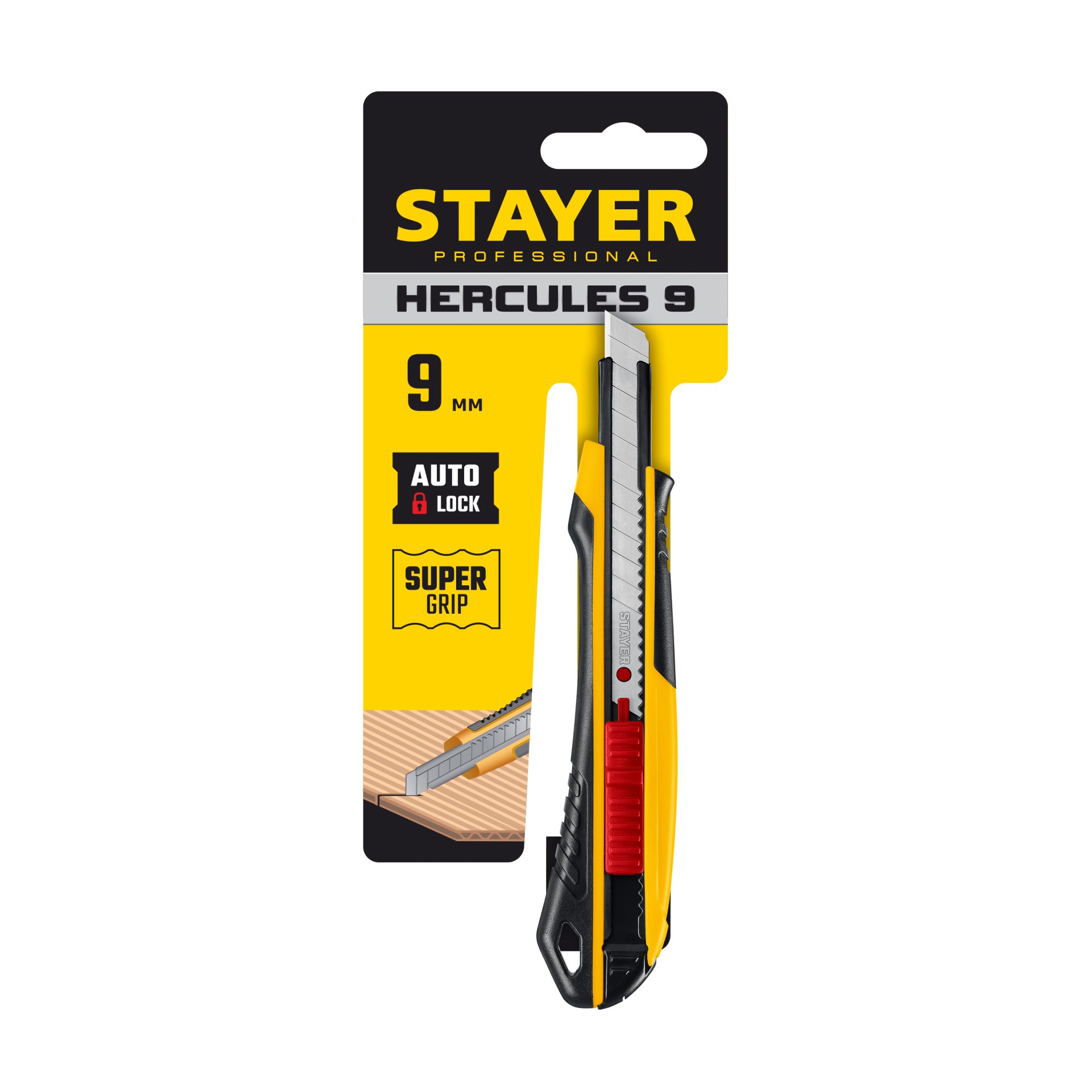 STAYER HERCULES-9, 9 мм, нож с автостопом, Professional (0903) — фото 5