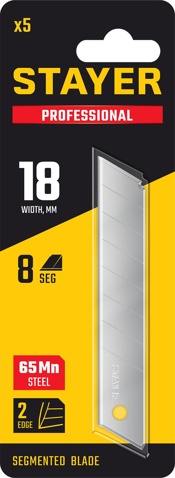 STAYER 18 мм, 5 шт, сегментированные лезвия, Professional (0915-S5) — фото 4