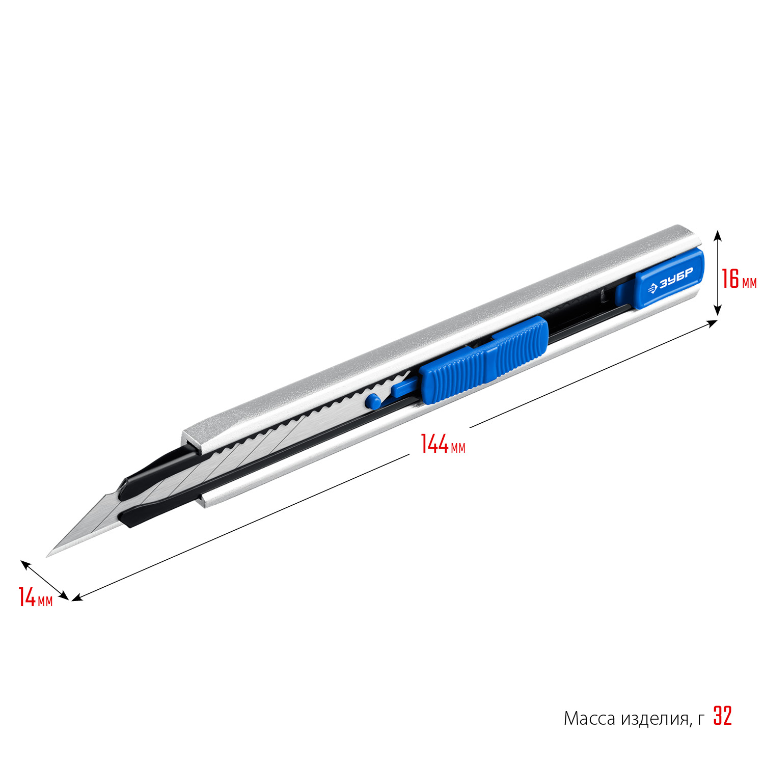 ЗУБР ПРО-9А, 9 мм, металлический нож с автостопом, Профессионал (09152) — фото 10