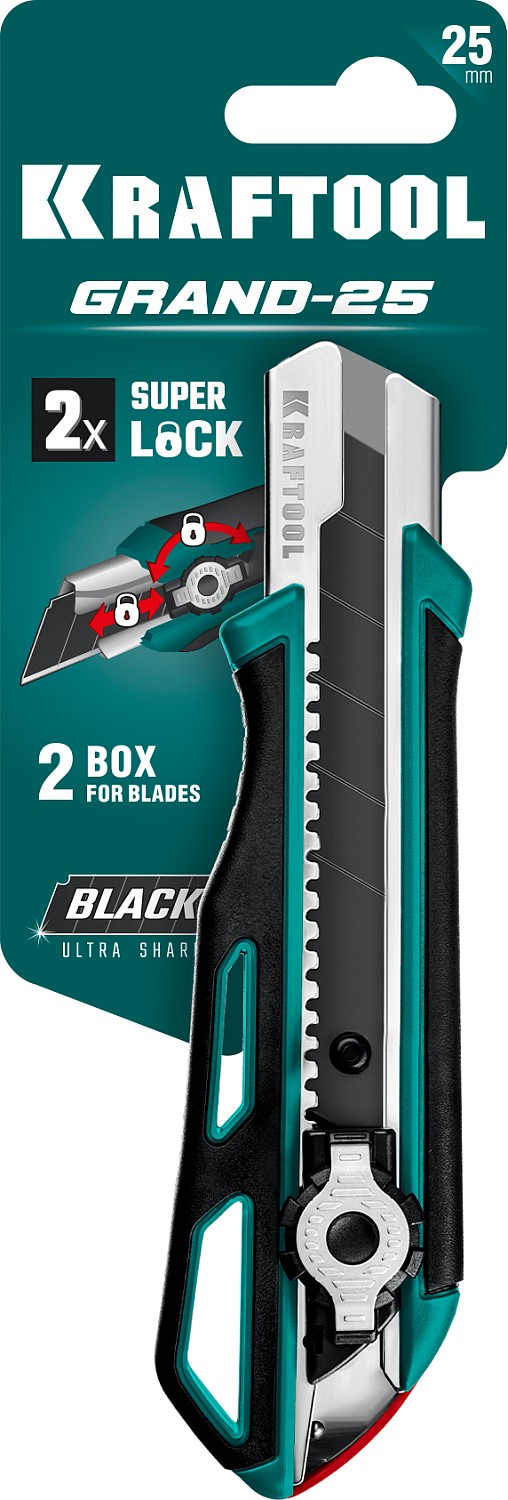 KRAFTOOL Grand-25, 25 мм, нож с сегментированным лезвием (09190) — фото 4