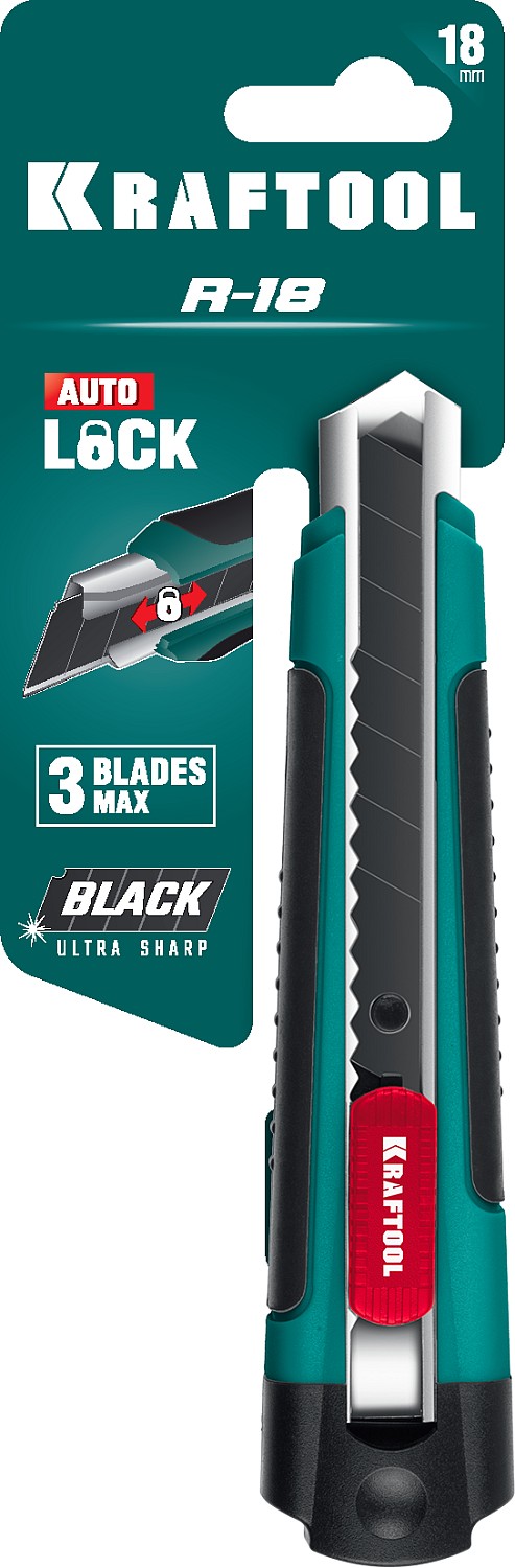 KRAFTOOL 18 мм, нож с сегментированным лезвием (09199) — фото 4