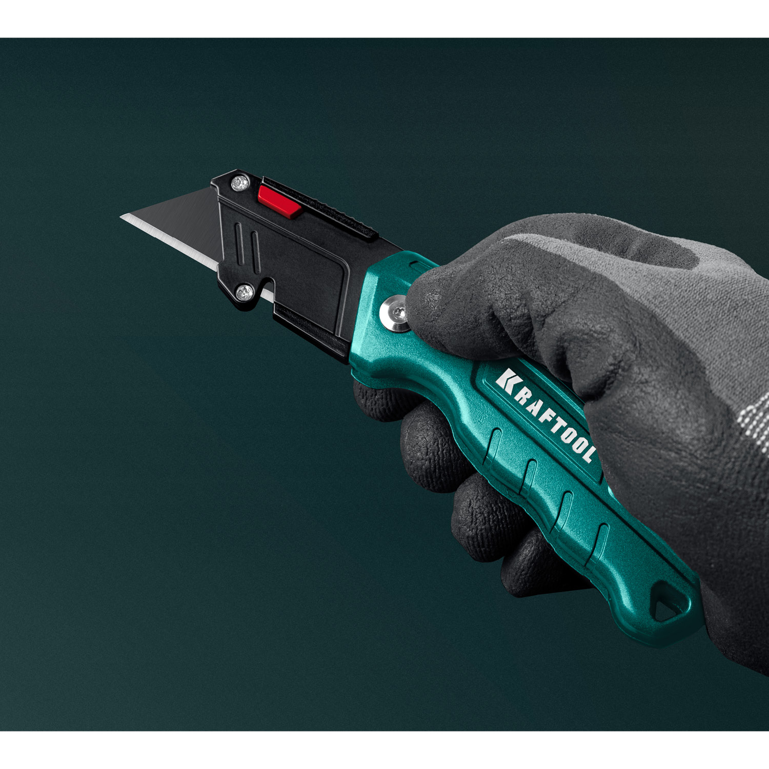 KRAFTOOL Helfer, компактный складной нож с трапециевидным лезвием, тип А24 (09242) — фото 13