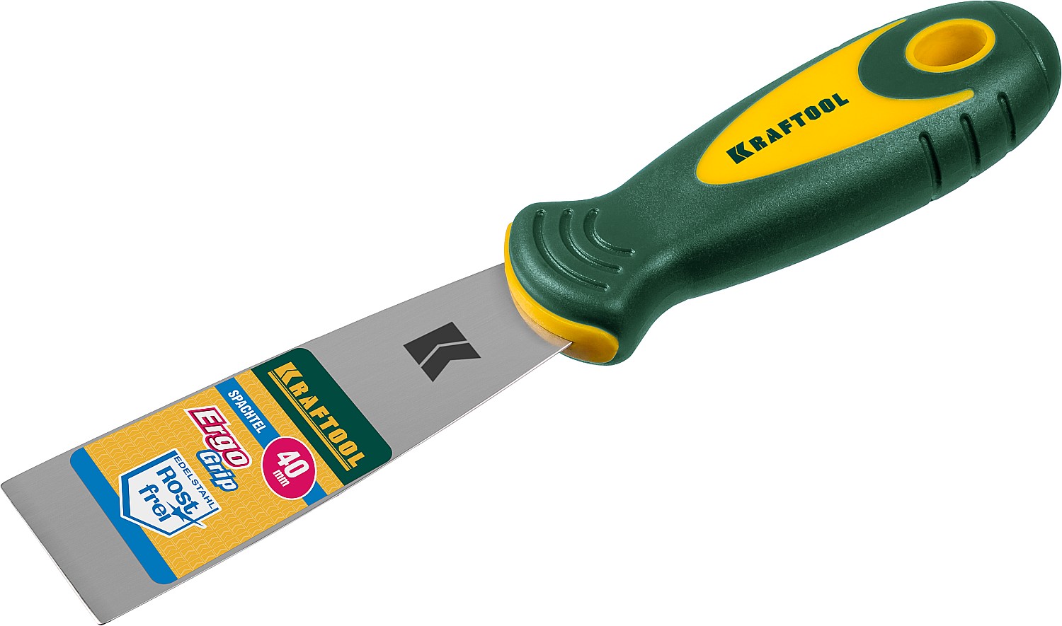 KRAFTOOL 40 мм, х-образное профилированное полотно, двухкомпонентная ручка, нержавеющий, шпатель (10035-040) — фото 3