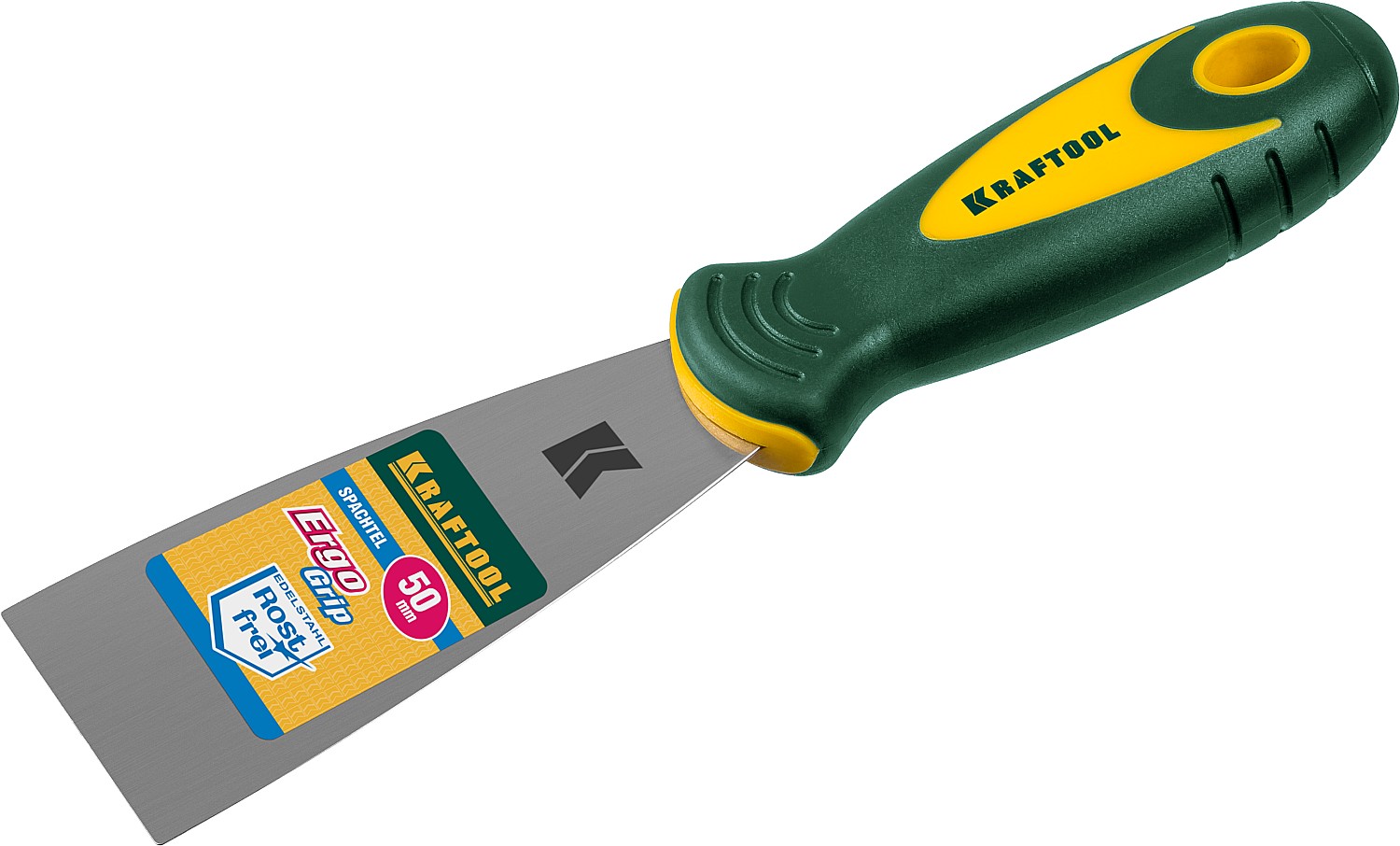 KRAFTOOL 50 мм, х-образное профилированное полотно, двухкомпонентная ручка, нержавеющий, шпатель (10035-050) — фото 3