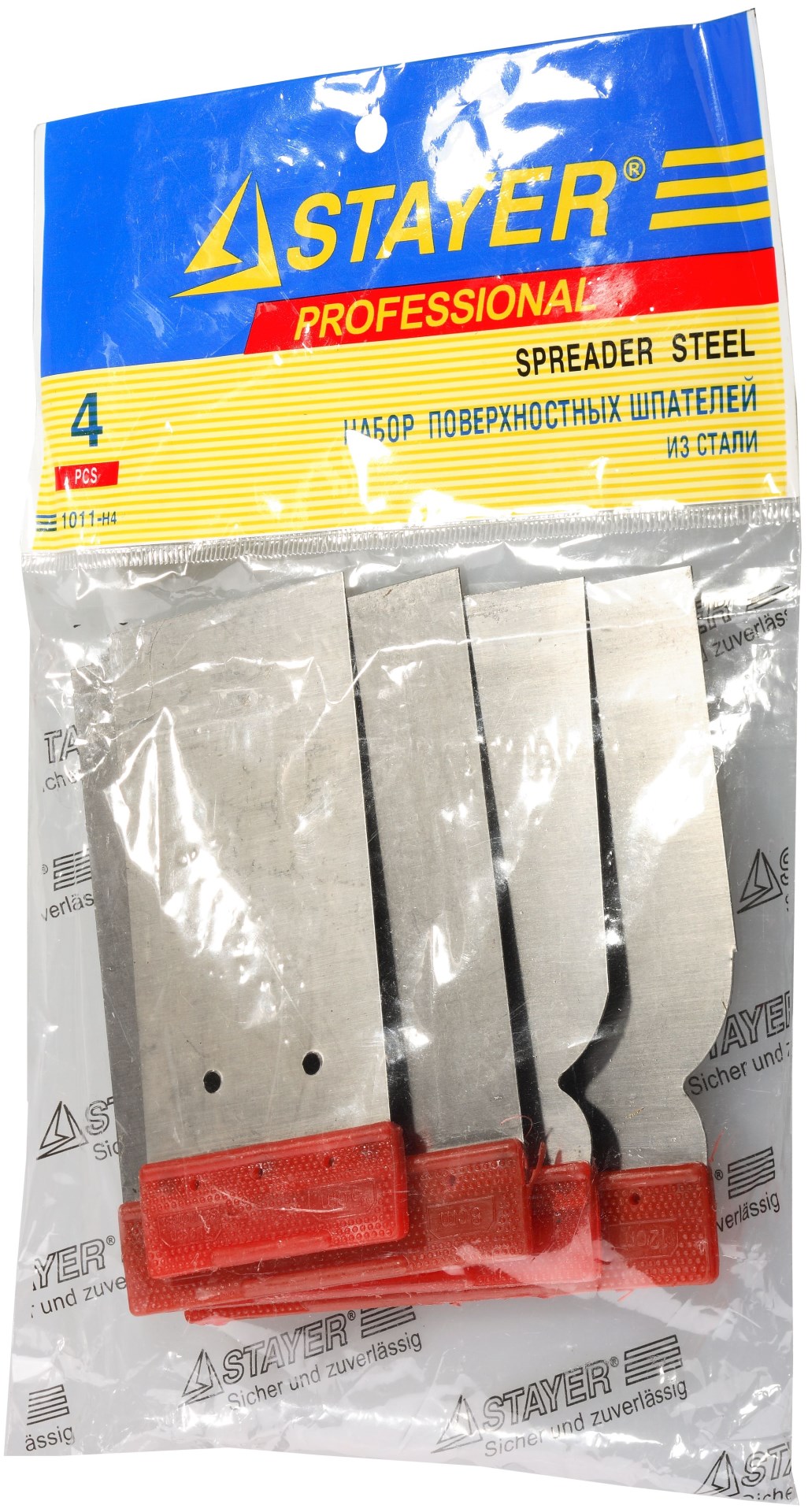 STAYER в наборе, 4 шт: 50, 80, 100, 120 мм, стальные, поверхностные шпатели (1011-H4) — фото 3