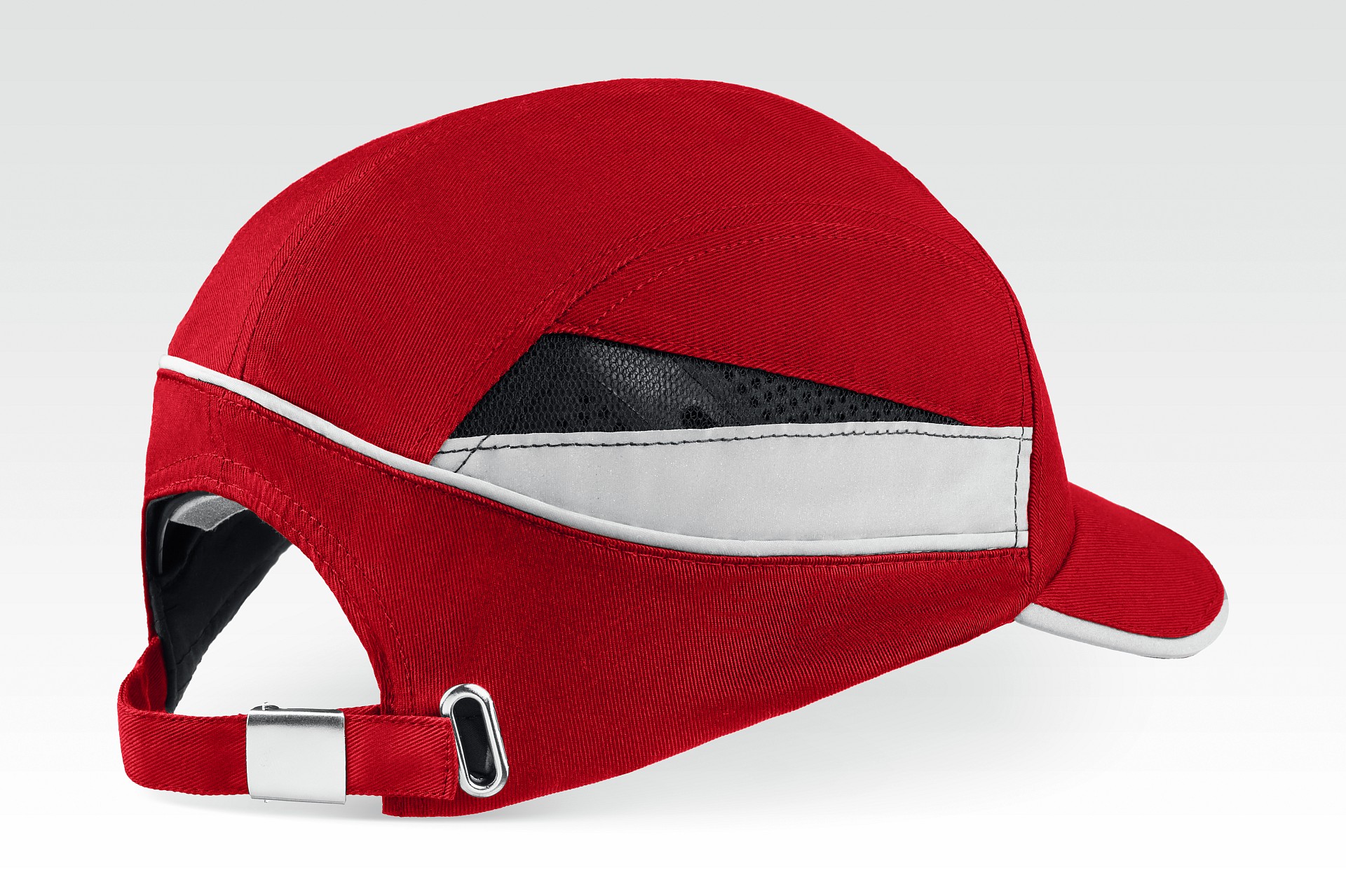 ЗУБР БИНОМ, красная, ударопрочный корпус, укороченный козырёк 55мм, размер от 54 до 59см, защитная каскетка, Профессионал (11096) — фото 2