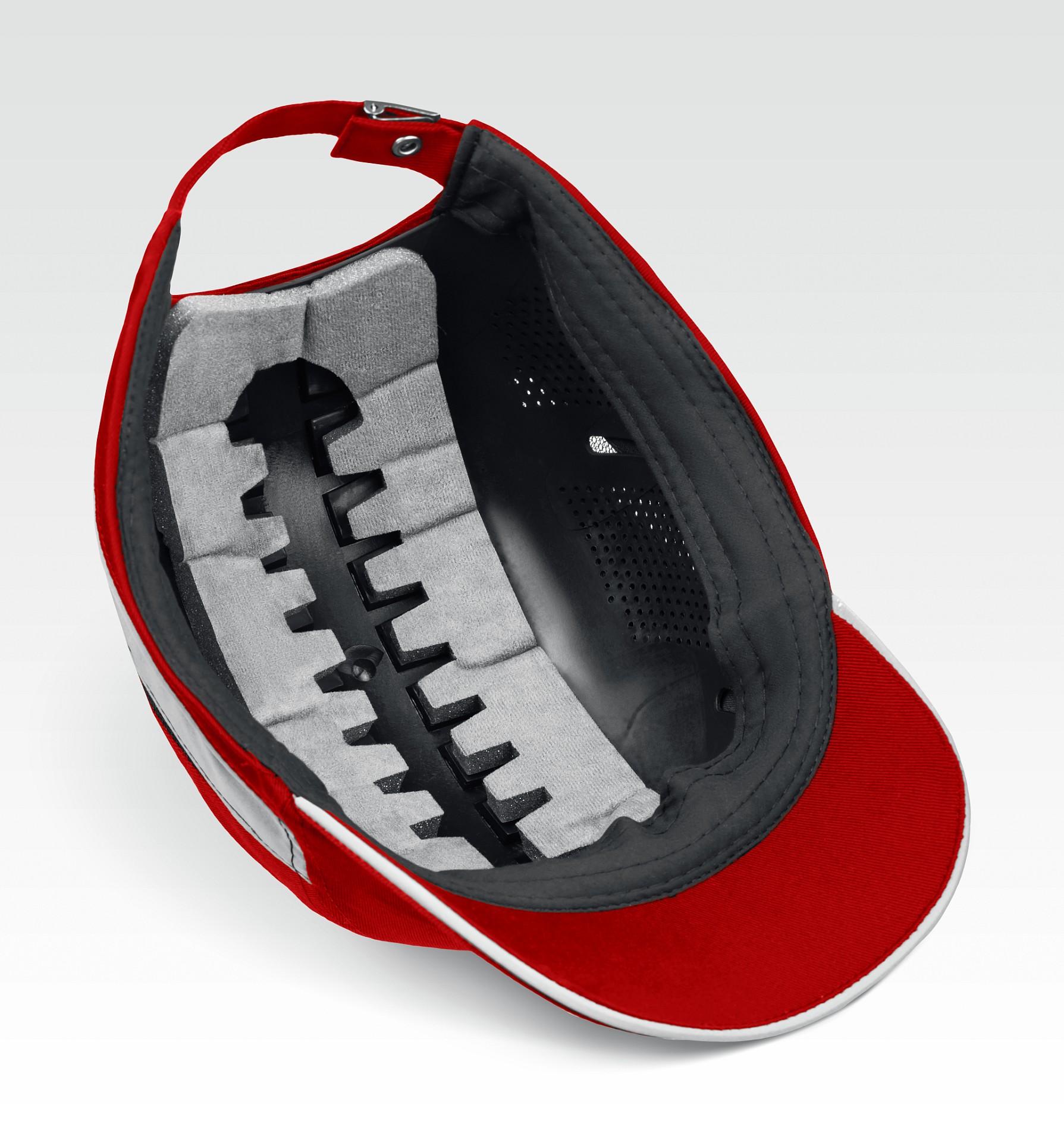 ЗУБР БИНОМ, красная, ударопрочный корпус, укороченный козырёк 55мм, размер от 54 до 59см, защитная каскетка, Профессионал (11096) — фото 4