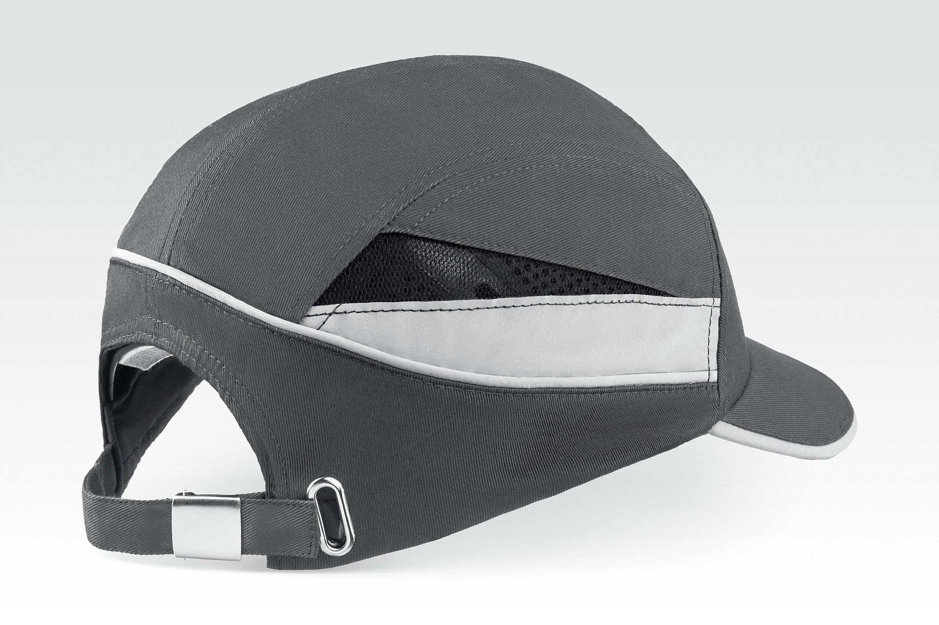 ЗУБР БИНОМ, серая, ударопрочный корпус, укороченный козырёк 55мм, размер от 54 до 59см, защитная каскетка, Профессионал (11097) — фото 2