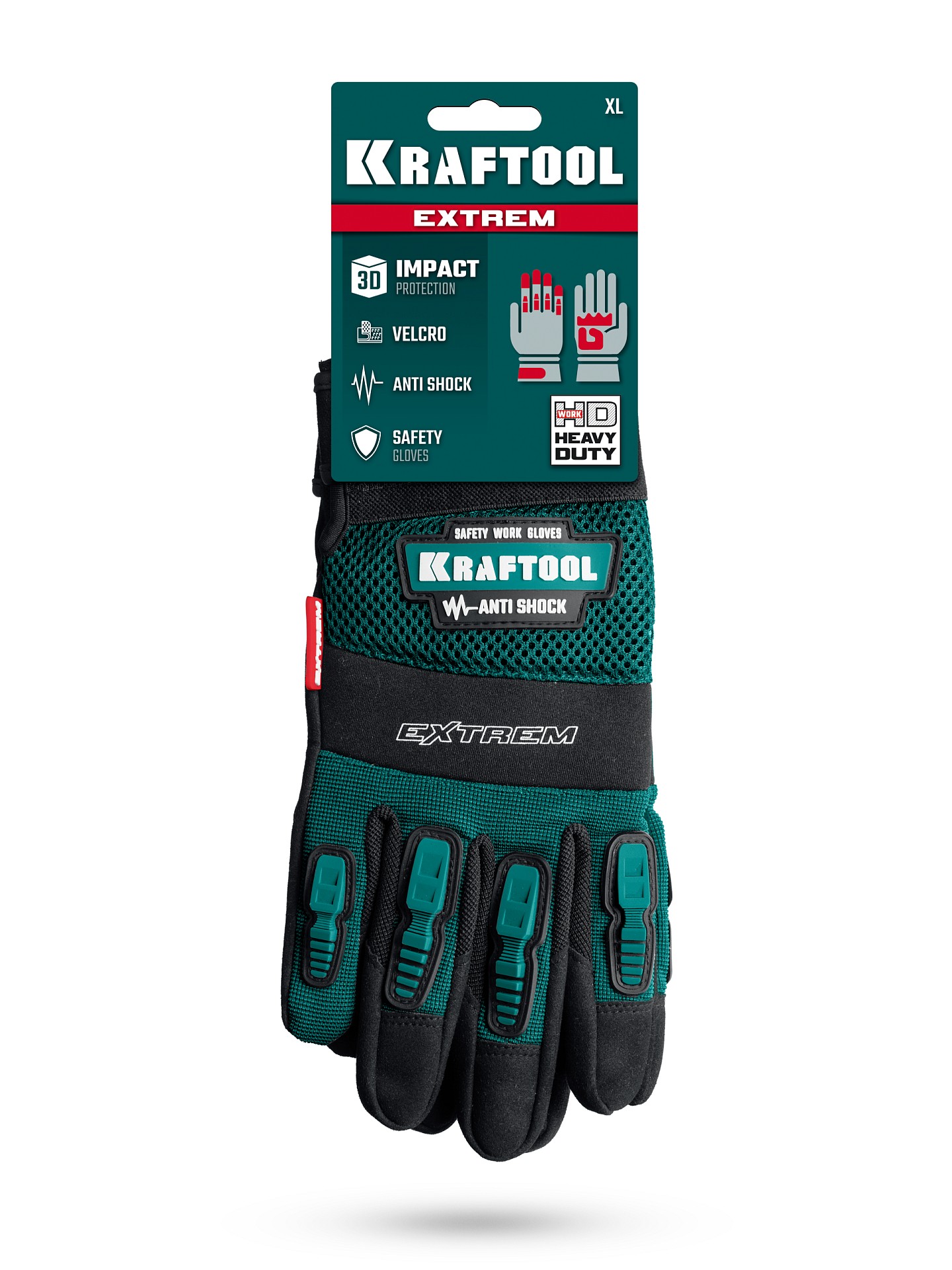 KRAFTOOL Extrem, XL (10), профессиональные комбинированные перчатки, антивибрационные, противоударные (11287-XL) — фото 5