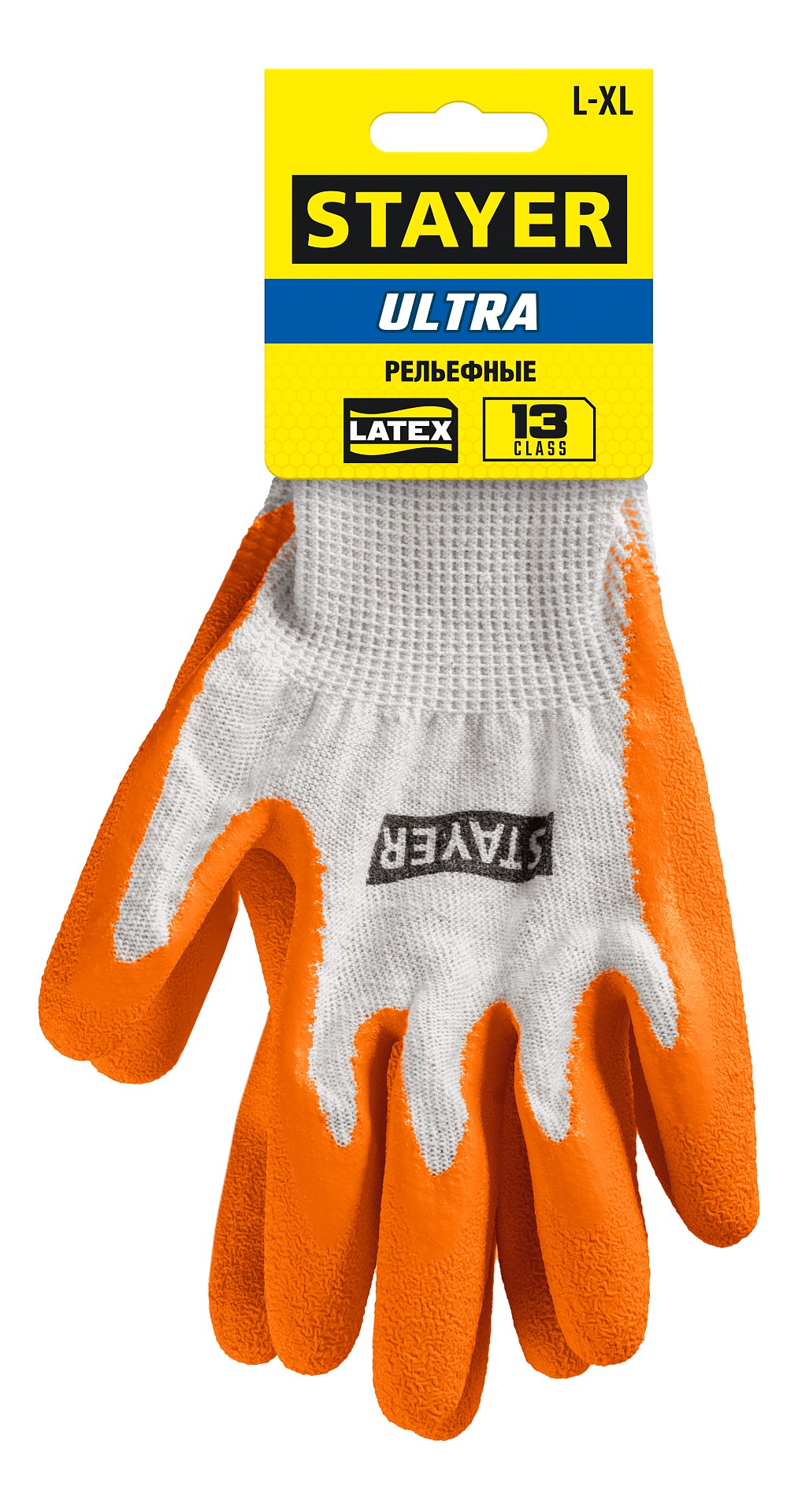 STAYER ULTRA, L-XL, х/б перчатки с рельефным латексным покрытием, противоскользящие (11403-XL) — фото 5