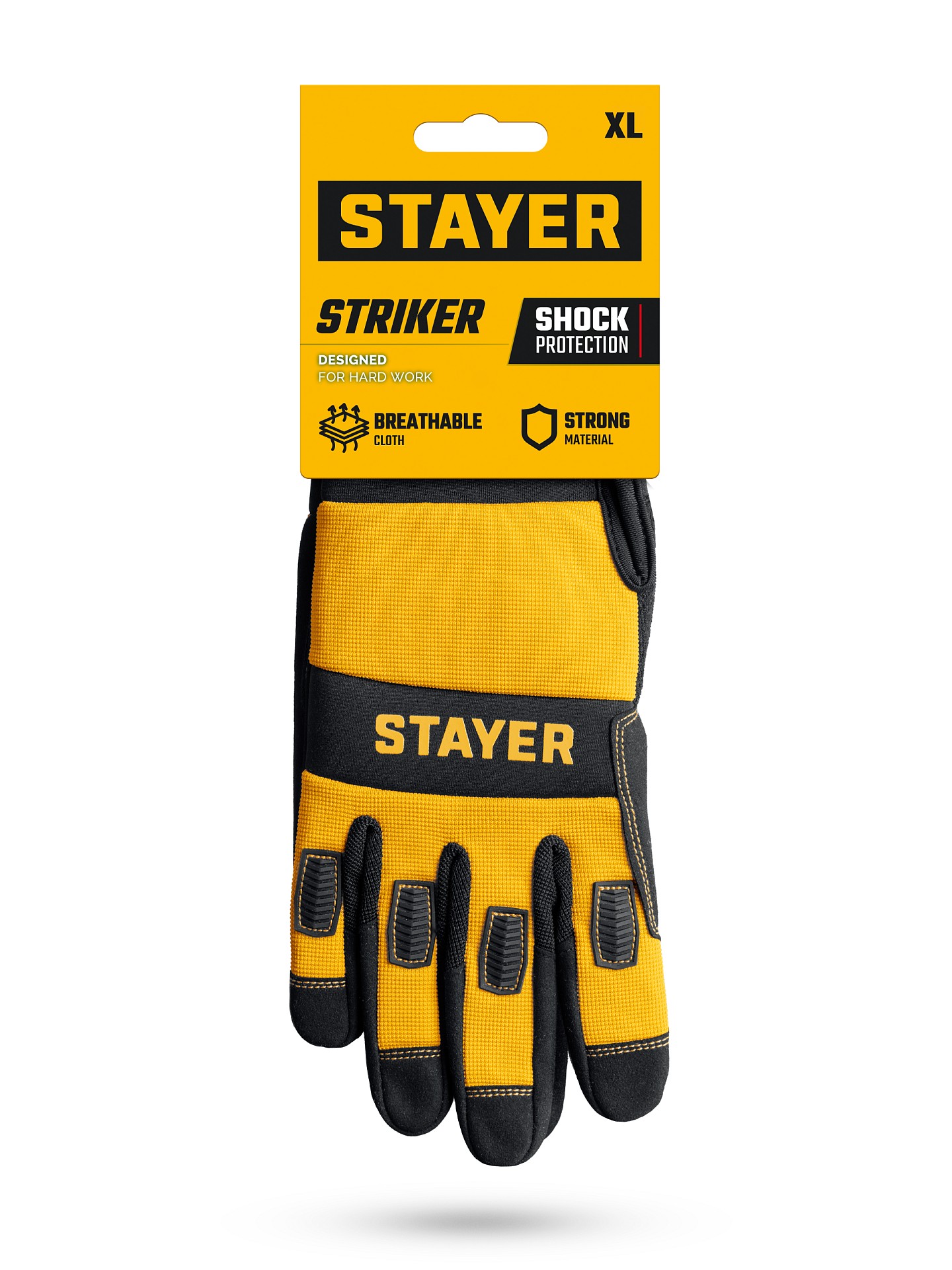 STAYER STRIKER р.XL (10), комбинированные перчатки для тяжелых механических работ (11410-XL) — фото 4