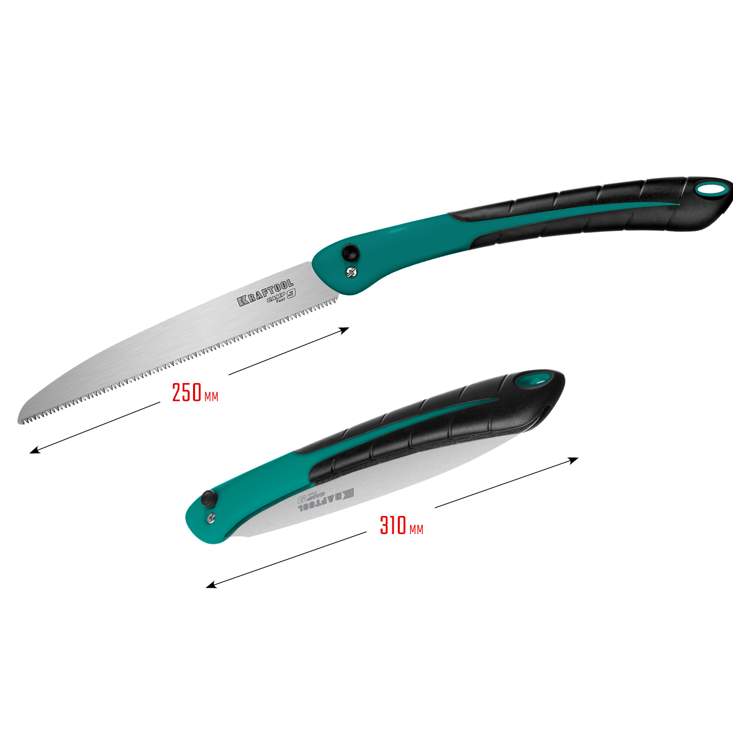 KRAFTOOL Camp Fast 9, 250 мм, ножовка для быстрого реза сырой древесины (15218) — фото 7