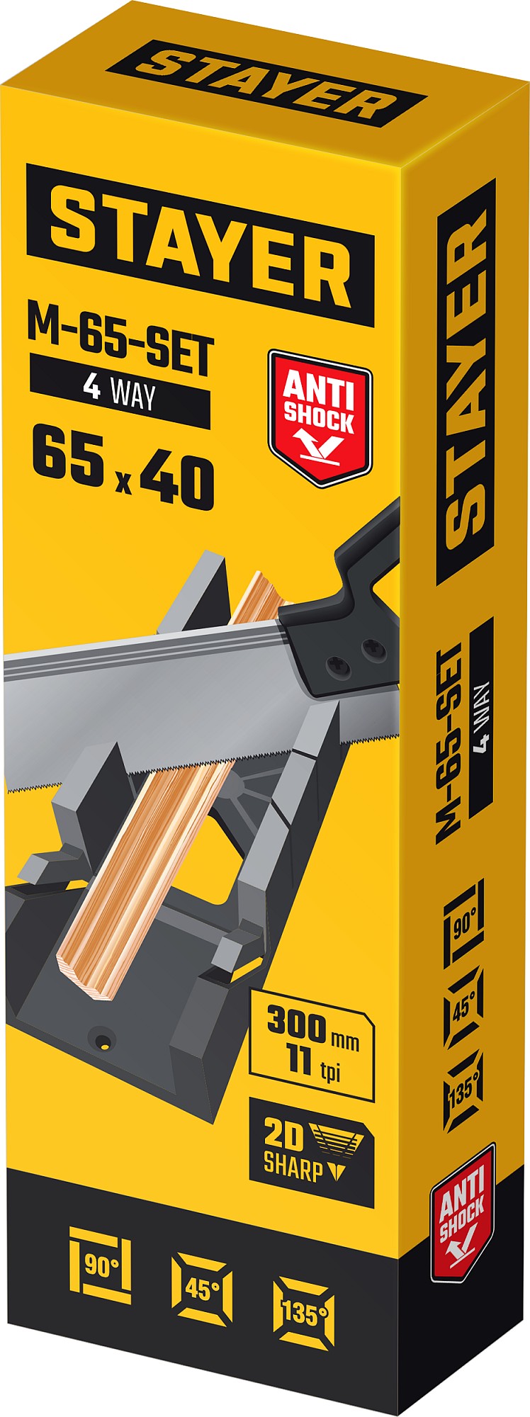 STAYER 65 х 40 мм, 300 мм, пластиковое стусло с пилой (1539-30) — фото 4