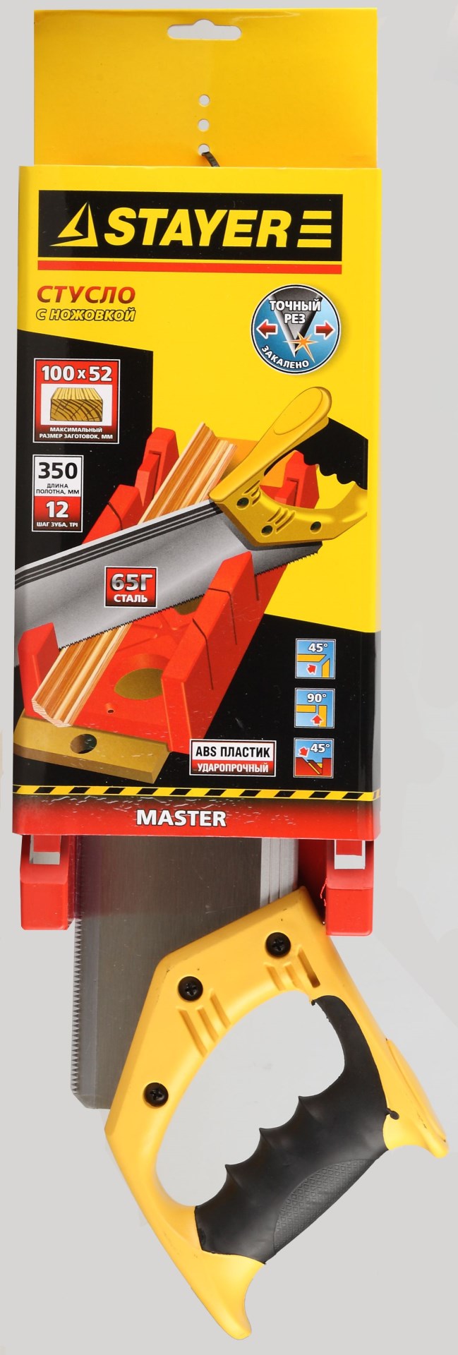 STAYER 100 х 52 мм, 350 мм, пластиковое стусло с пилой (15395-35) — фото 2
