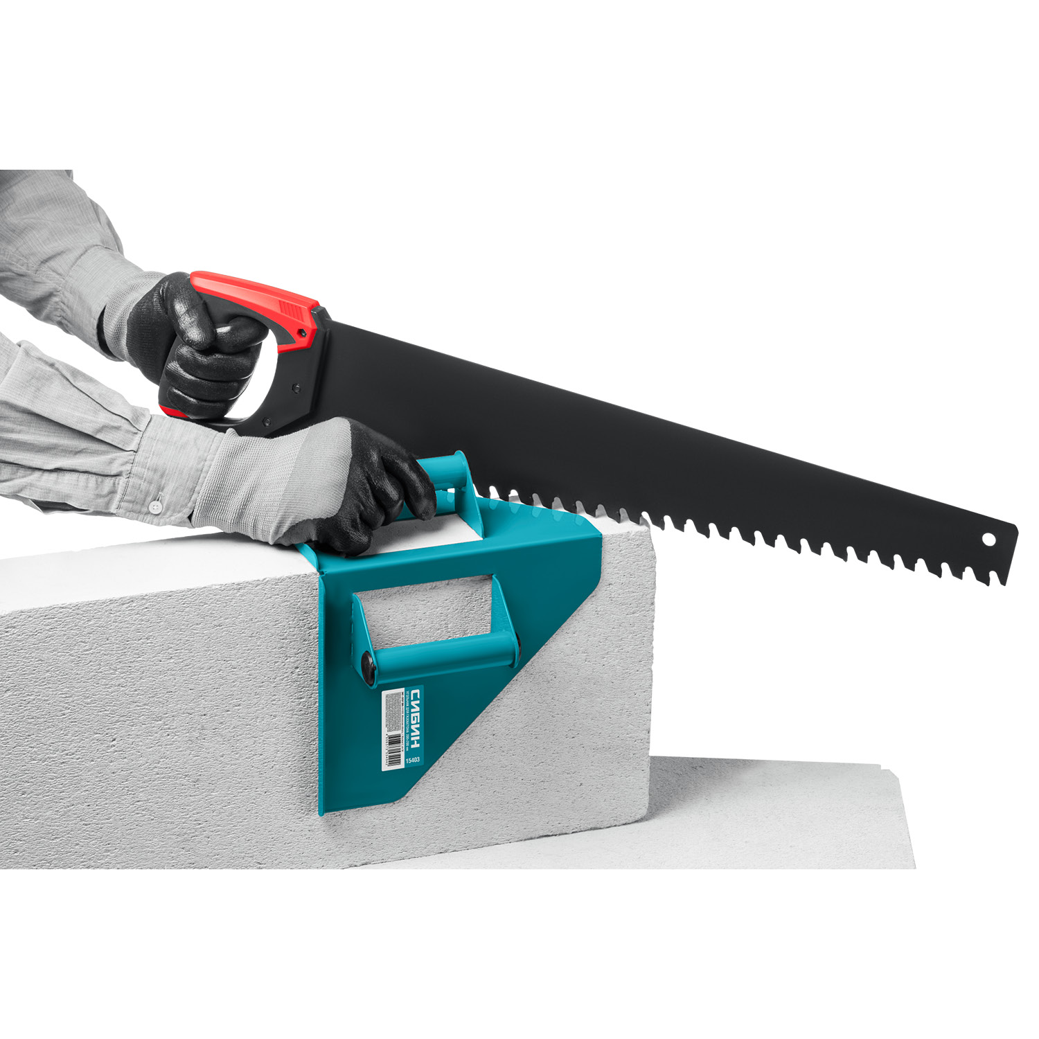 СИБИН 200 х 200 мм, 900 г, направляющий угольник для резки газобетона (15403) — фото 5